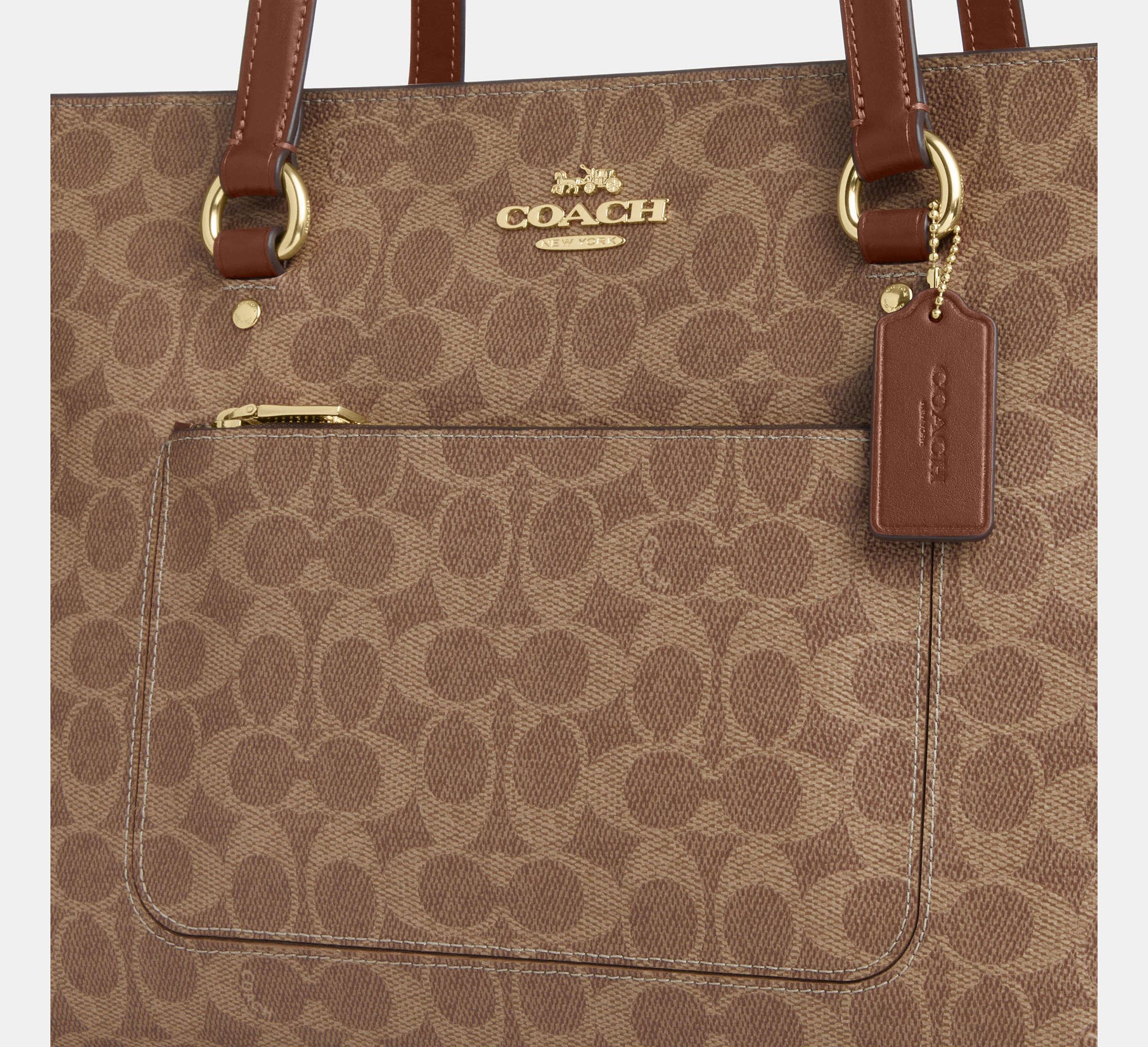 Coach Station Tote Bag In Signature-Gold/Tan/Brown - Sneaker Türkiye