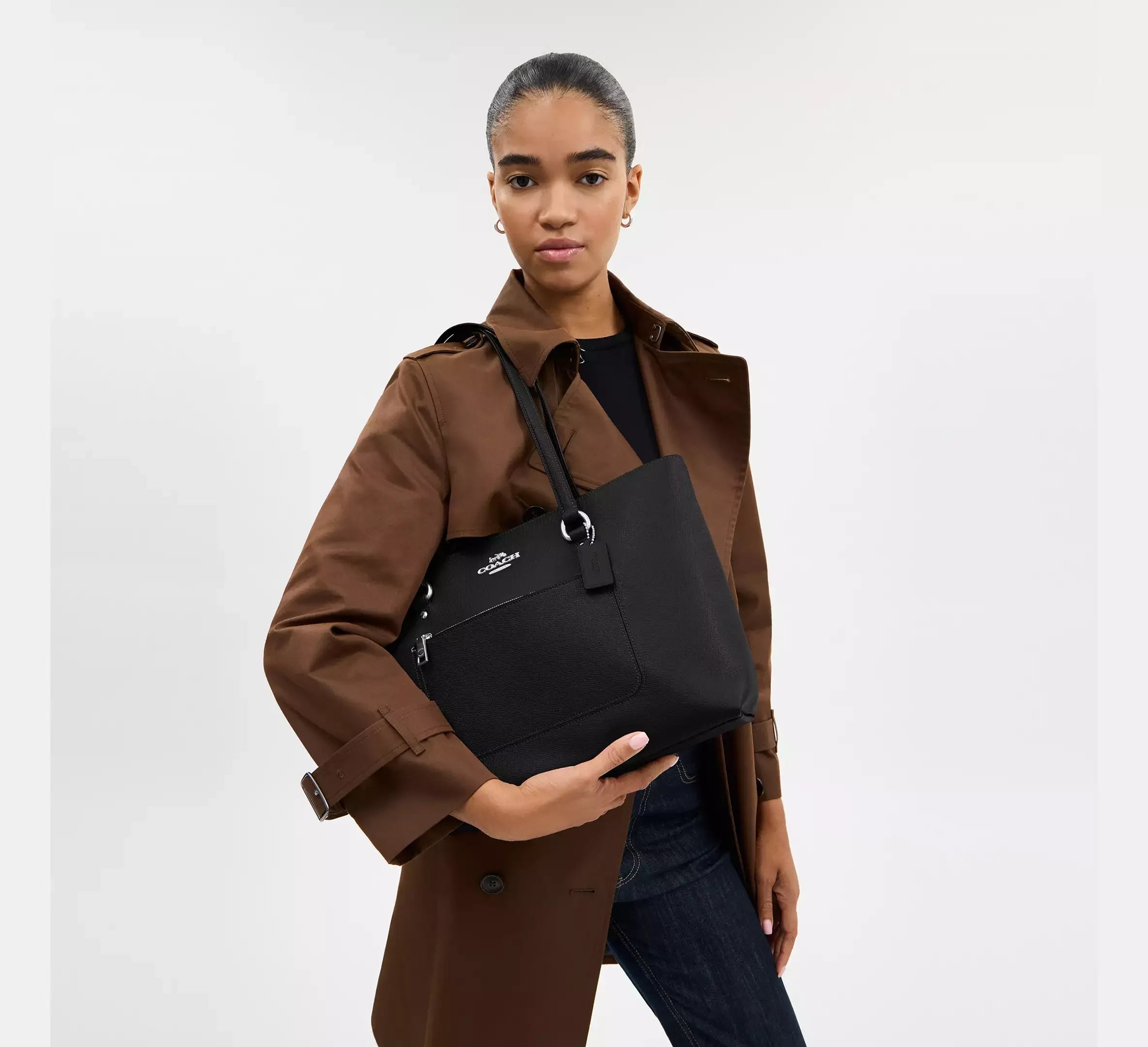 Coach Station Tote Bag – Silver/Black - Sneaker Türkiye