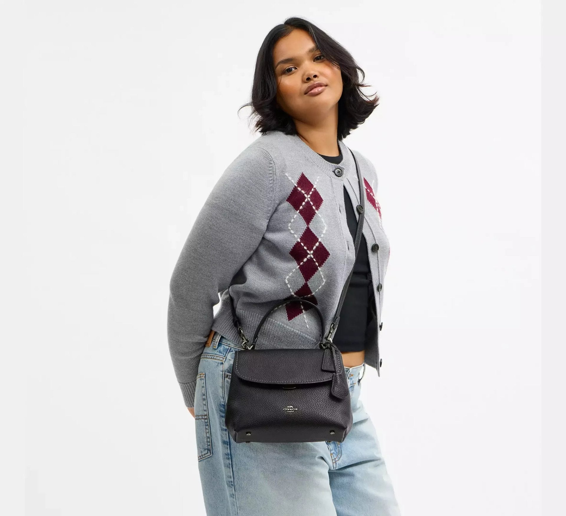Coach Emory Top Handle Bag – Gunmetal/Black - Sneaker Türkiye