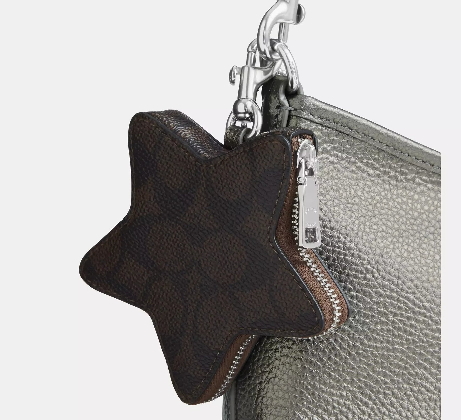 Coach Laurel Small Shoulder Bag With Star Charm – Silver/Metallic Graphite/Walnut - Sneaker Türkiye