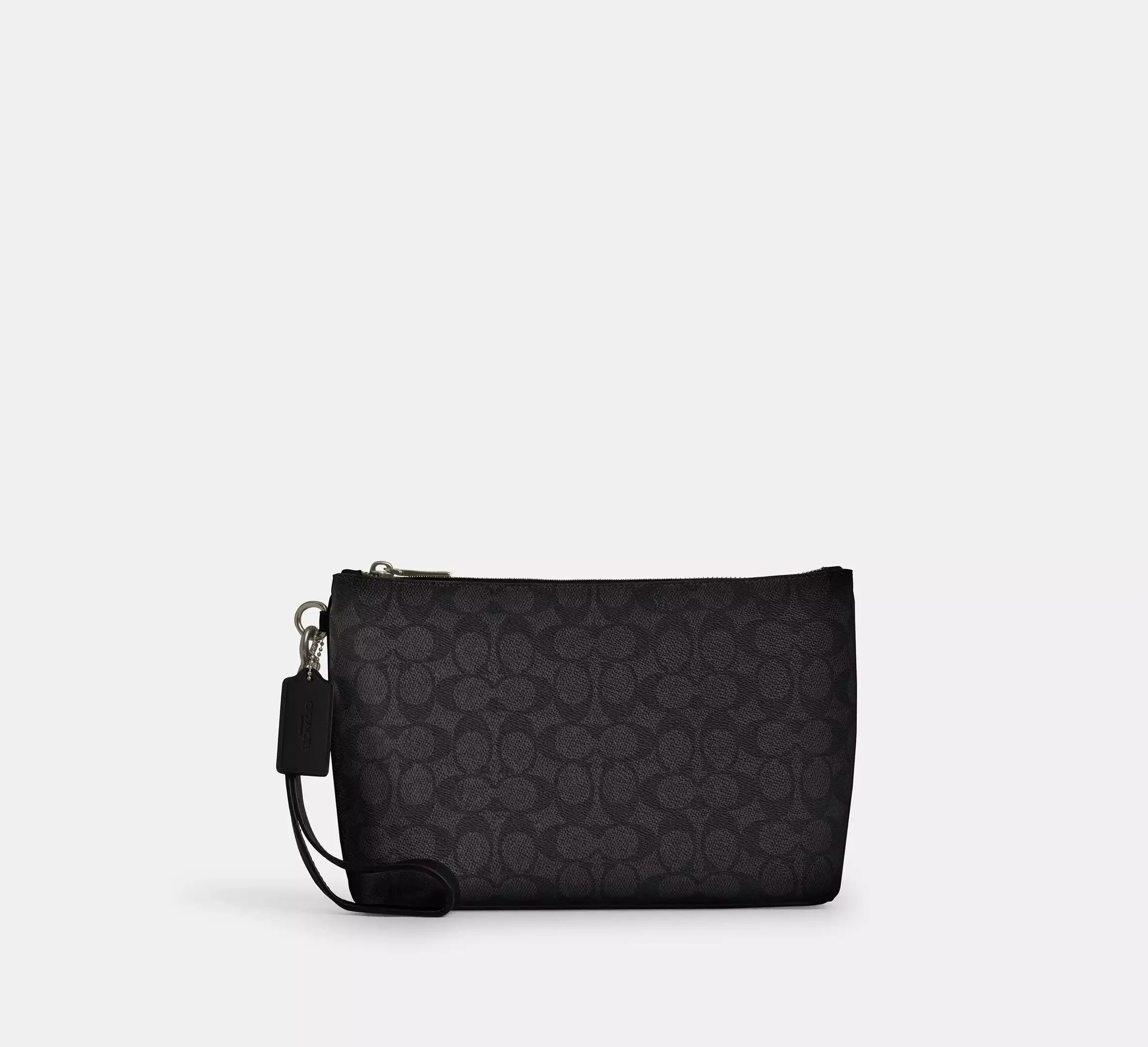 Coach Pouch In Signature – Gunmetal/Charcoal/Black - Sneaker Türkiye