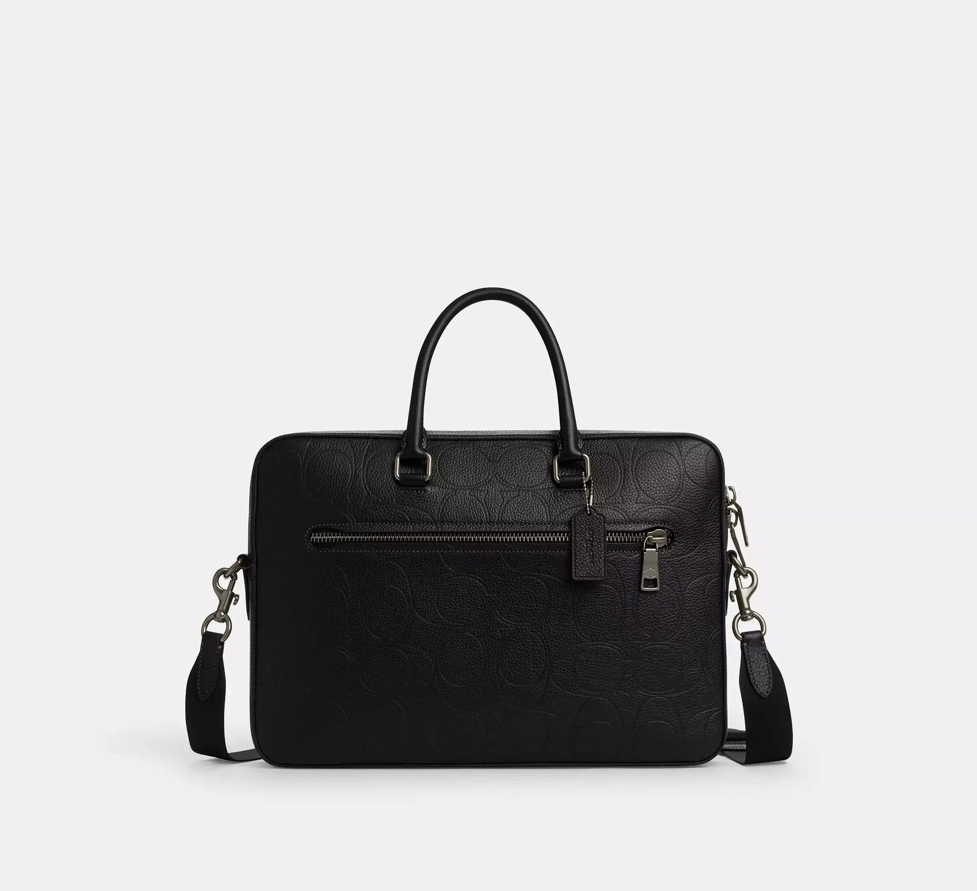 Coach Ethan Slim Brief In Signature Leather – Gunmetal/Black - Sneaker Türkiye