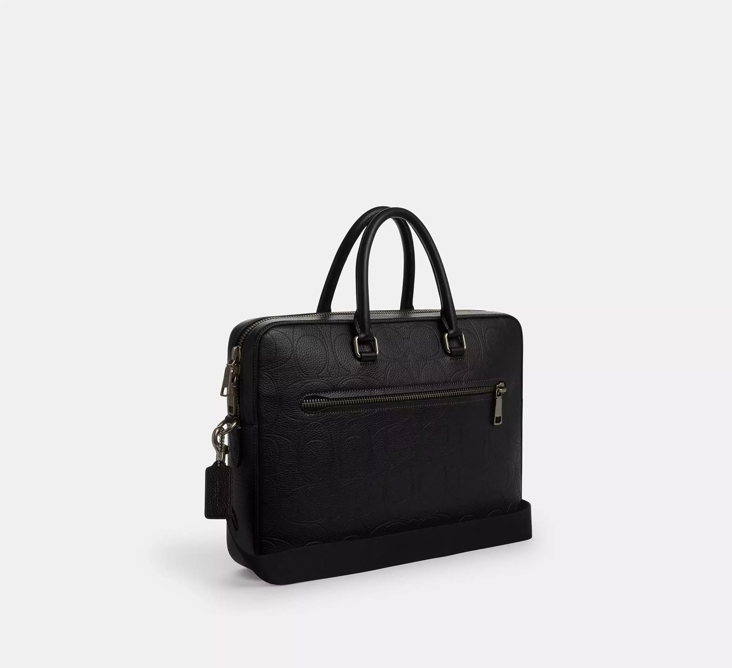 Coach Ethan Slim Brief In Signature Leather – Gunmetal/Black - Sneaker Türkiye