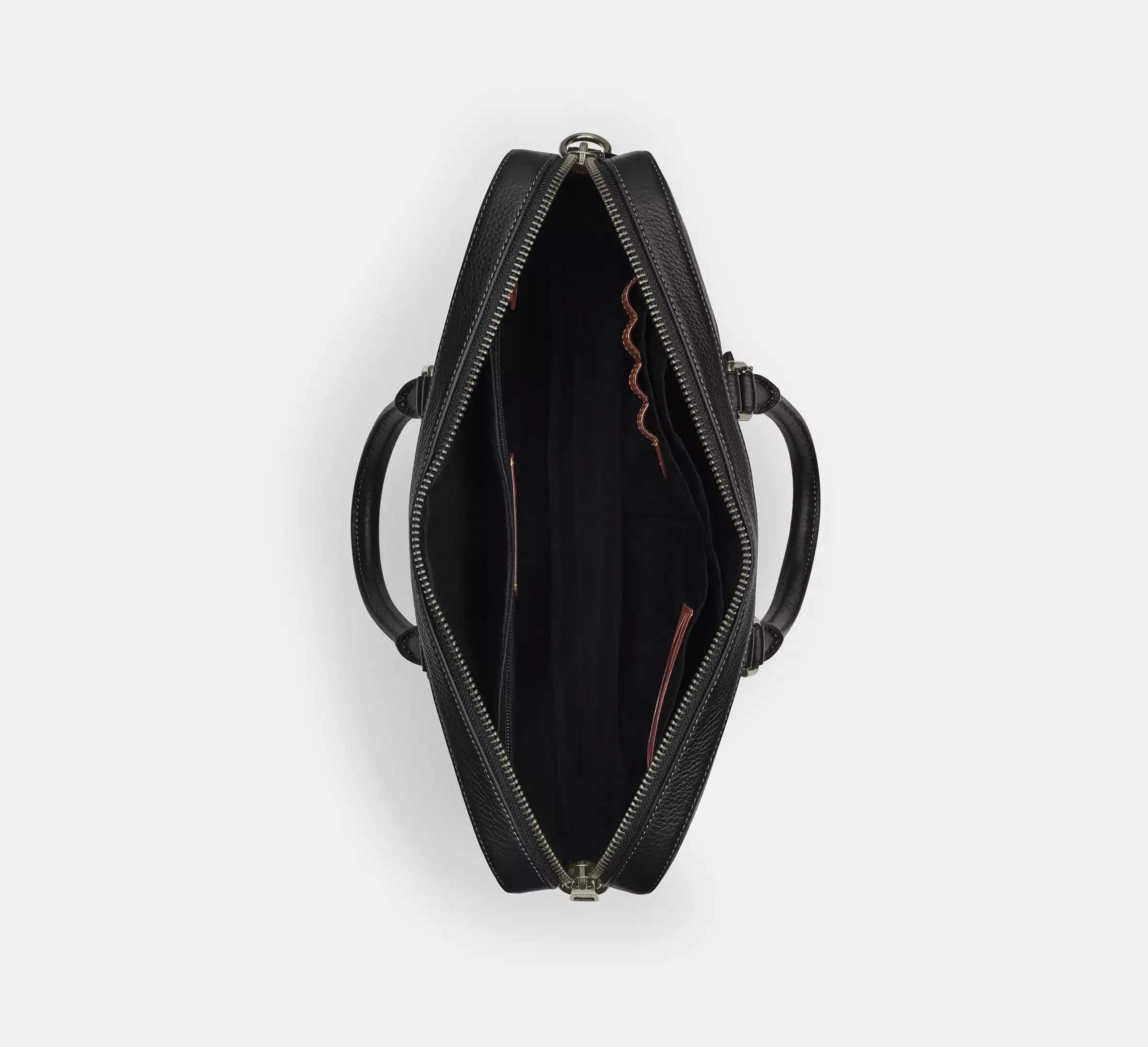 Coach Ethan Slim Brief In Signature Leather – Gunmetal/Black - Sneaker Türkiye