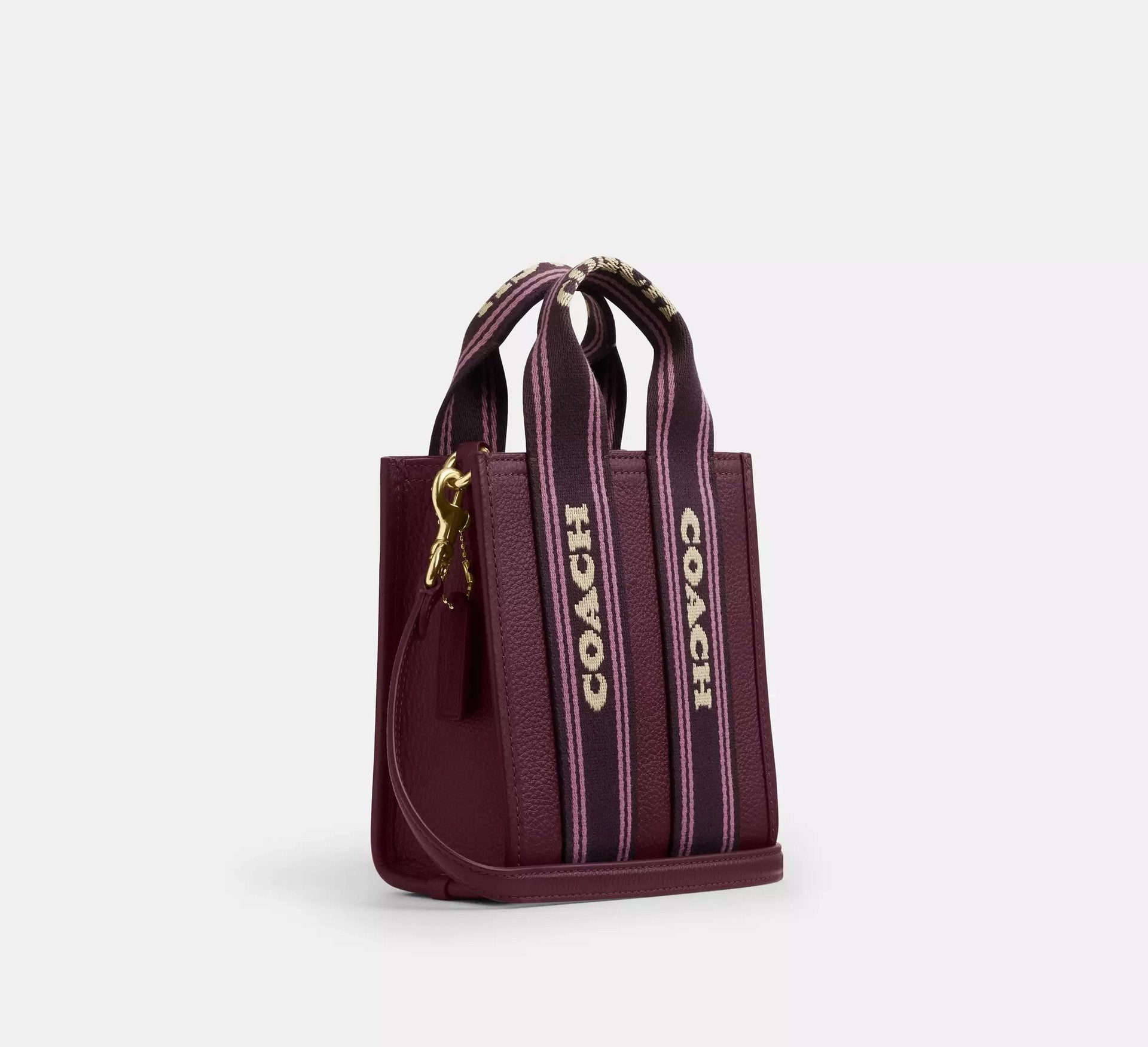 Coach Smith Mini Tote Bag – Gold/Dark Wine - Sneaker Türkiye