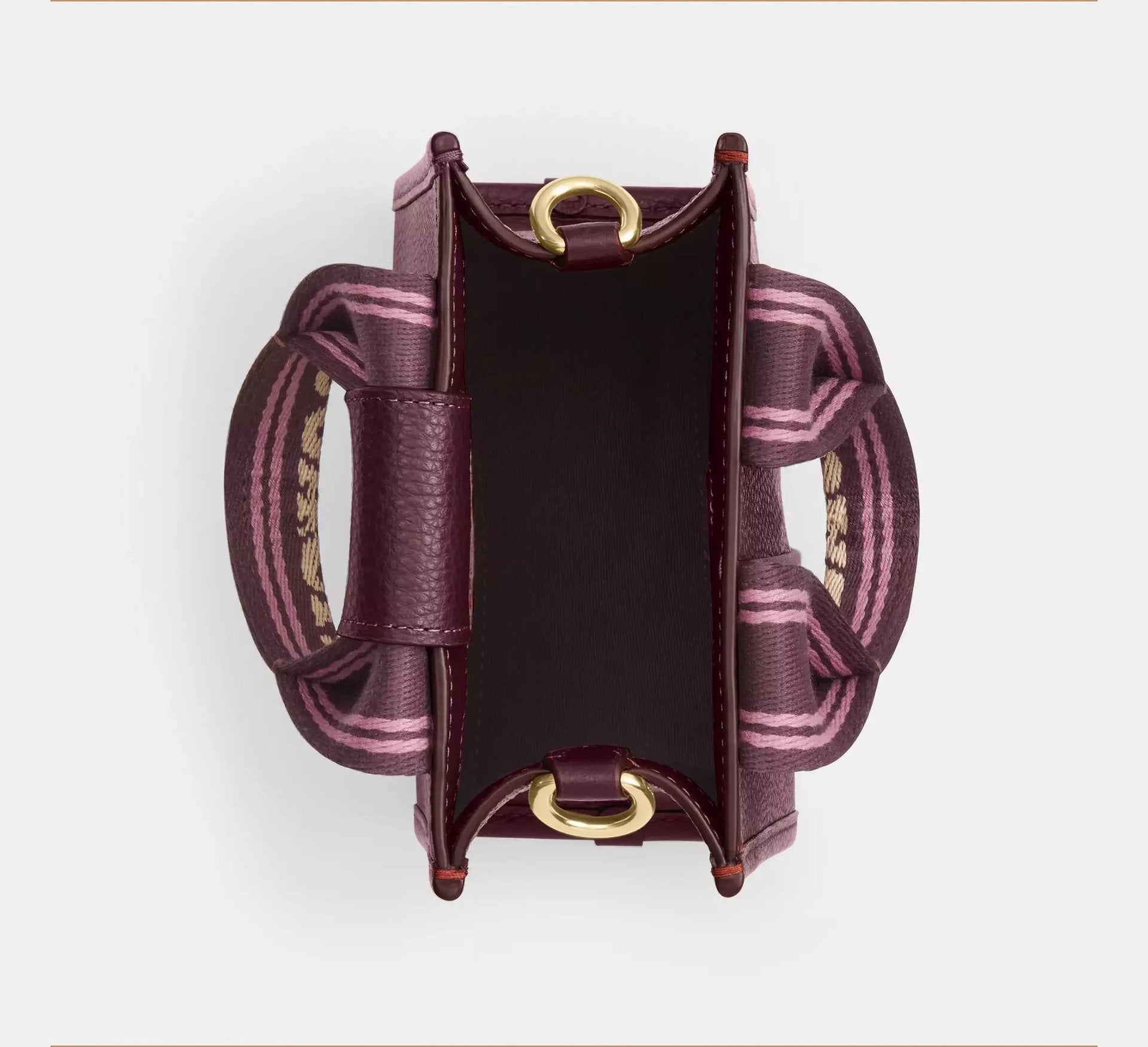 Coach Smith Mini Tote Bag – Gold/Dark Wine - Sneaker Türkiye