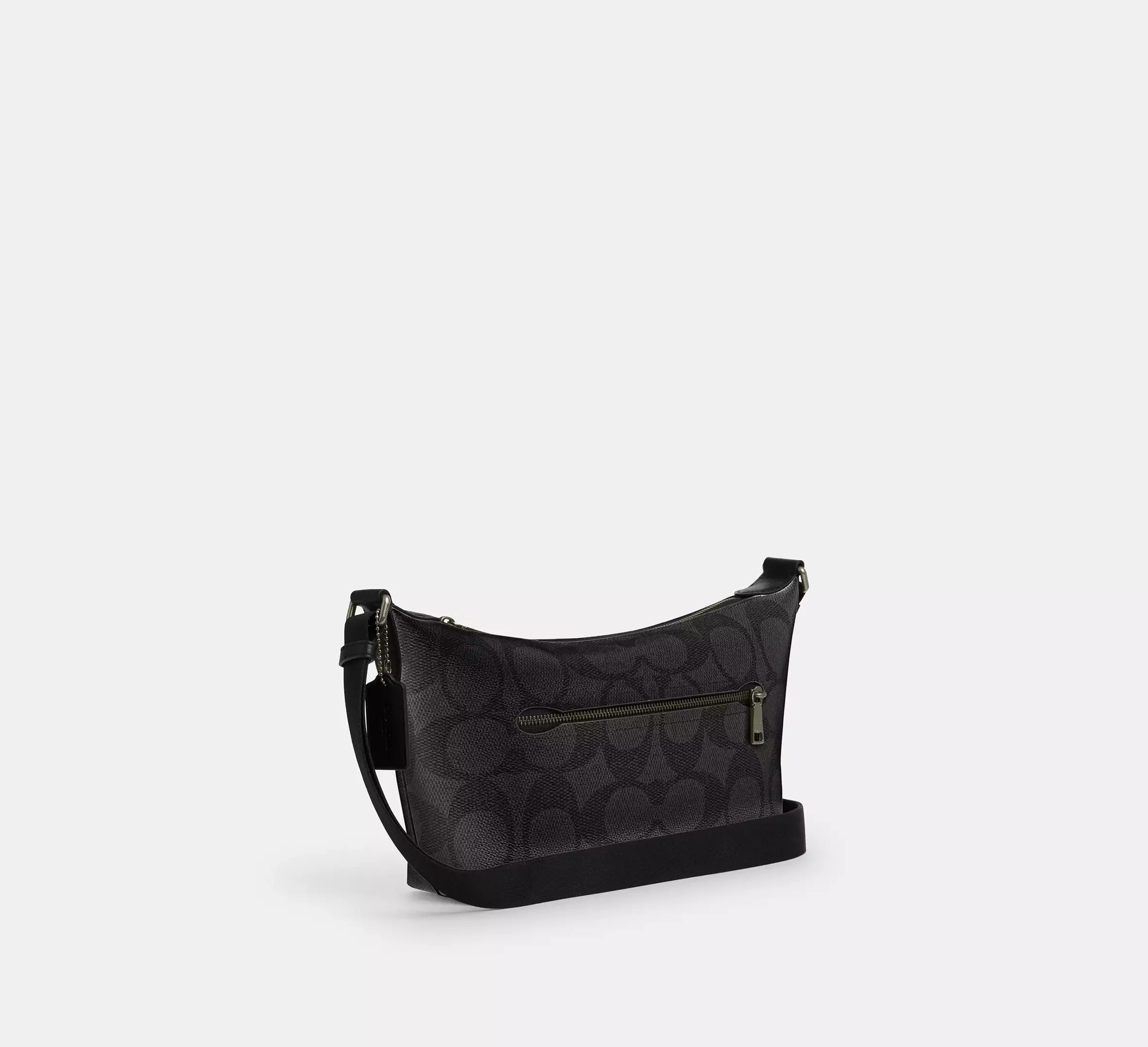 Coach Small Finn Crossbody Bag With Pouch In Maxi Signature – Gunmetal/Charcoal/Black - Sneaker Türkiye