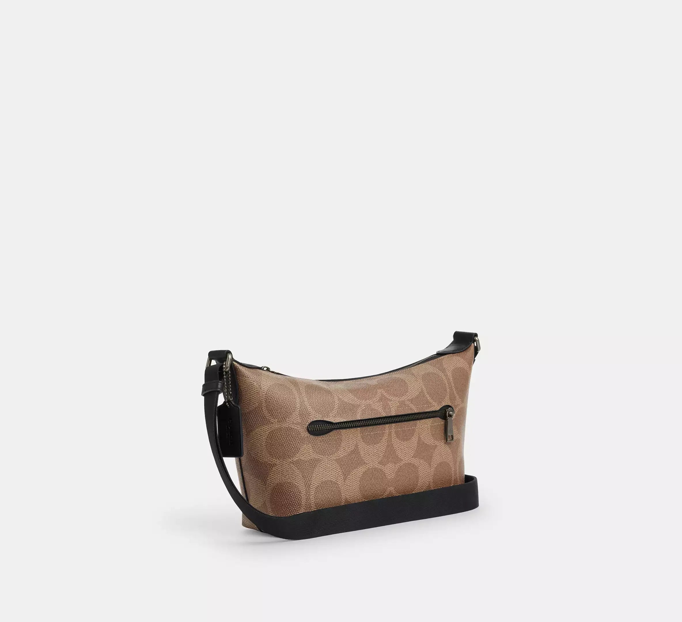 Coach Small Finn Crossbody Bag With Pouch In Maxi Signature – Gunmetal/Tan/Black - Sneaker Türkiye