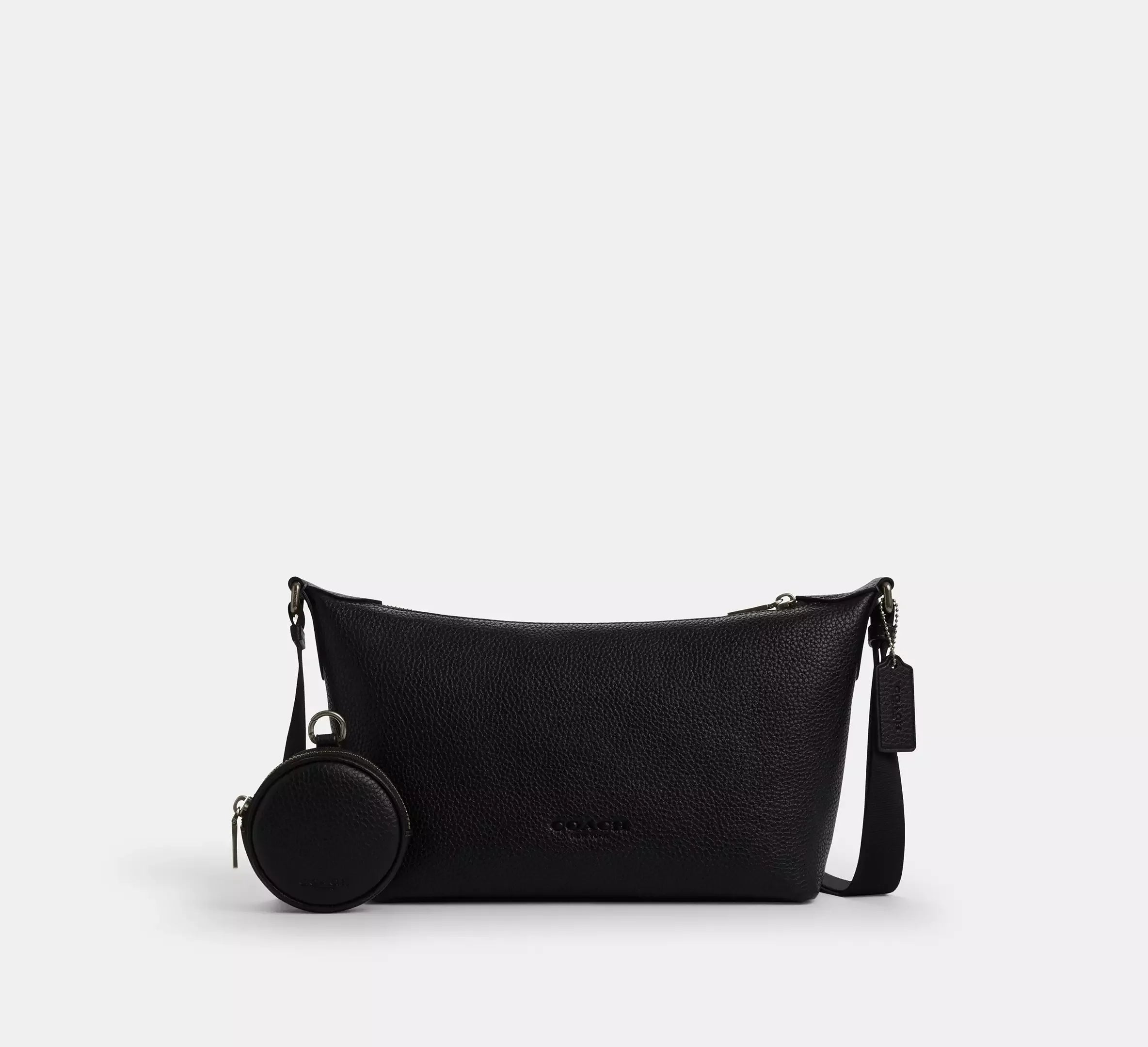 Coach Small Finn Crossbody Bag With Pouch – Gunmetal/Black - Sneaker Türkiye