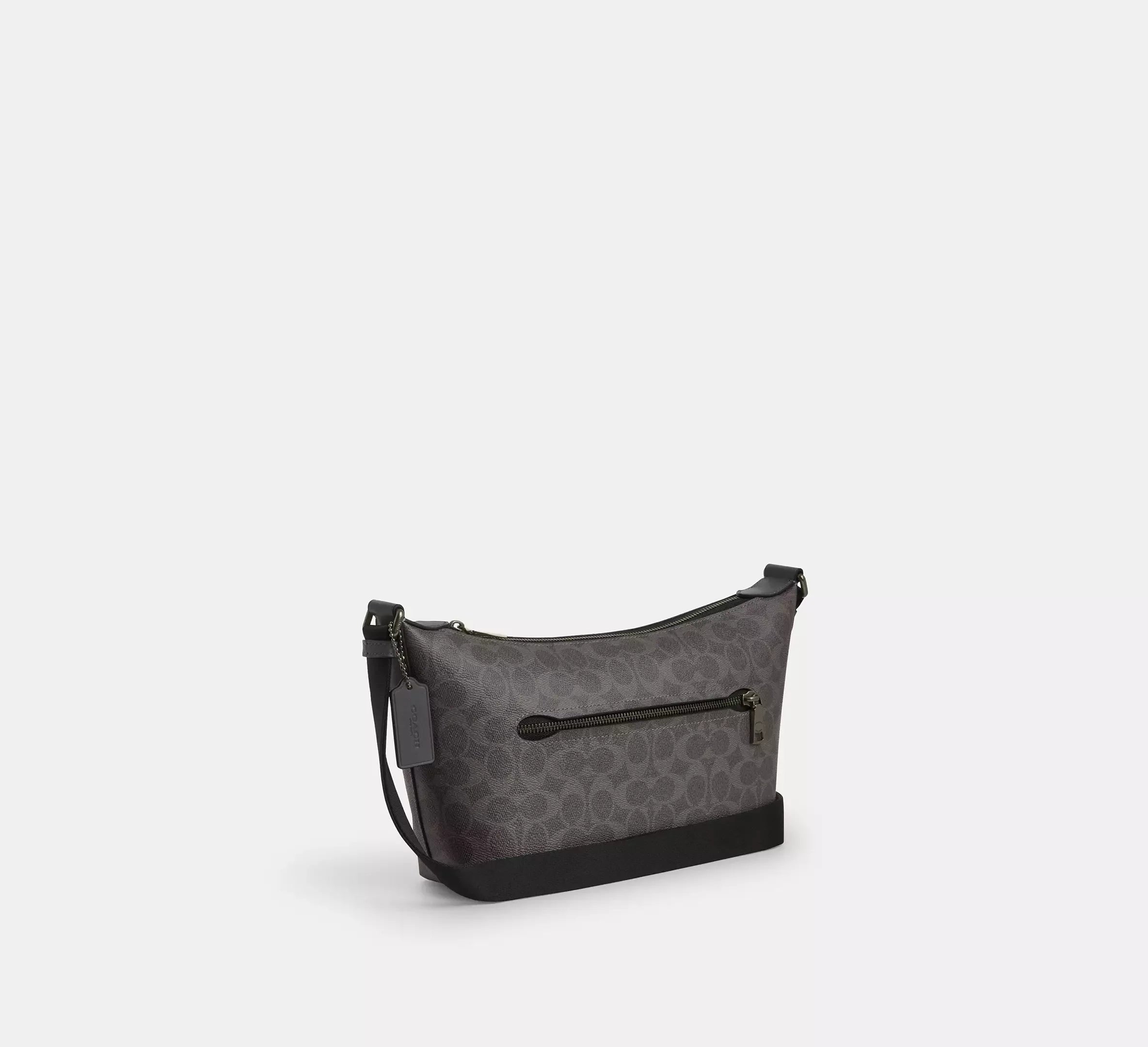 Coach Small Finn Crossbody Bag With Pouch In Signature – Gunmetal/Grey/Charcoal - Sneaker Türkiye