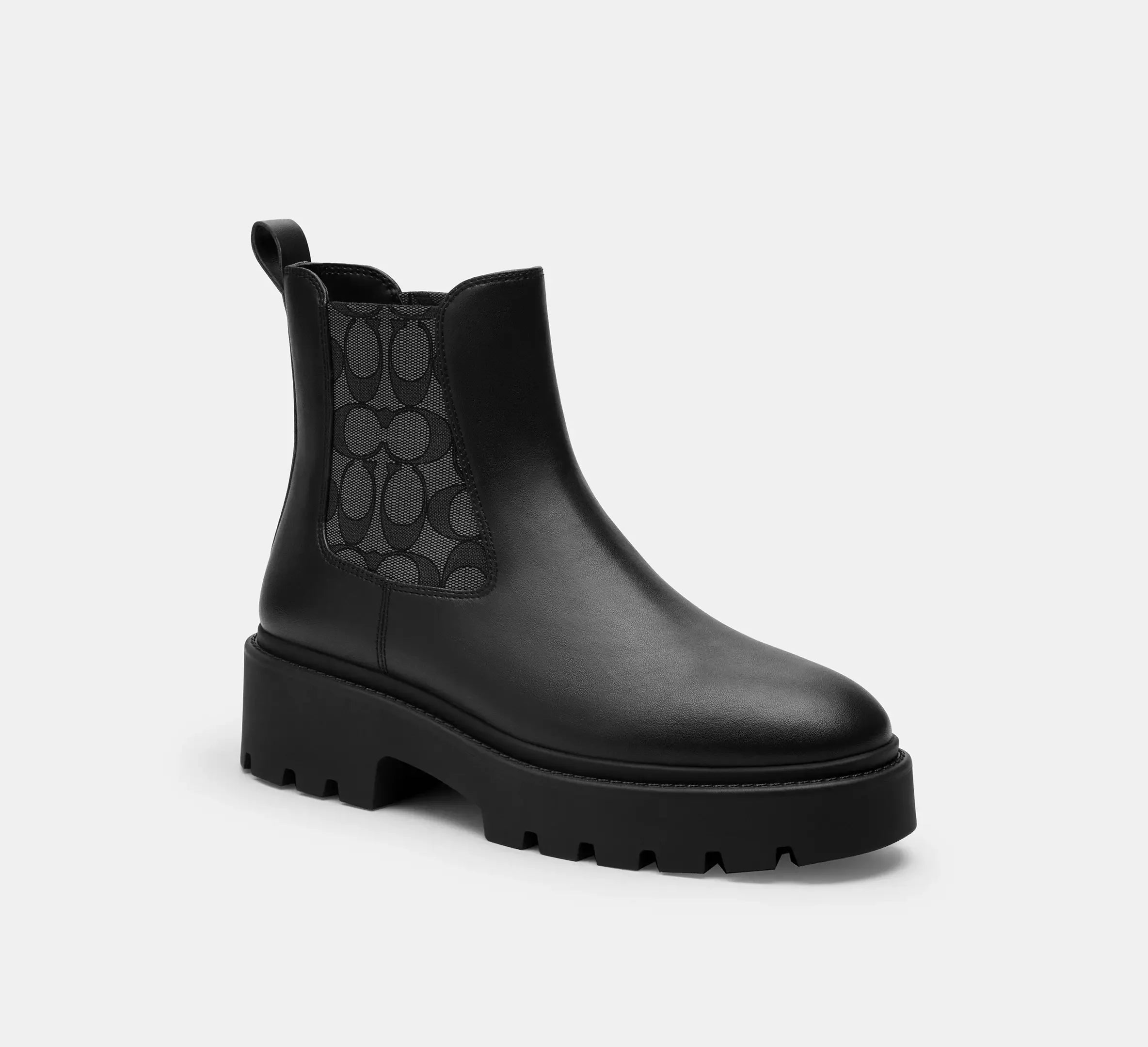 Coach Lucy Chelsea Boot With Signature Polyester – Black - Sneaker Türkiye