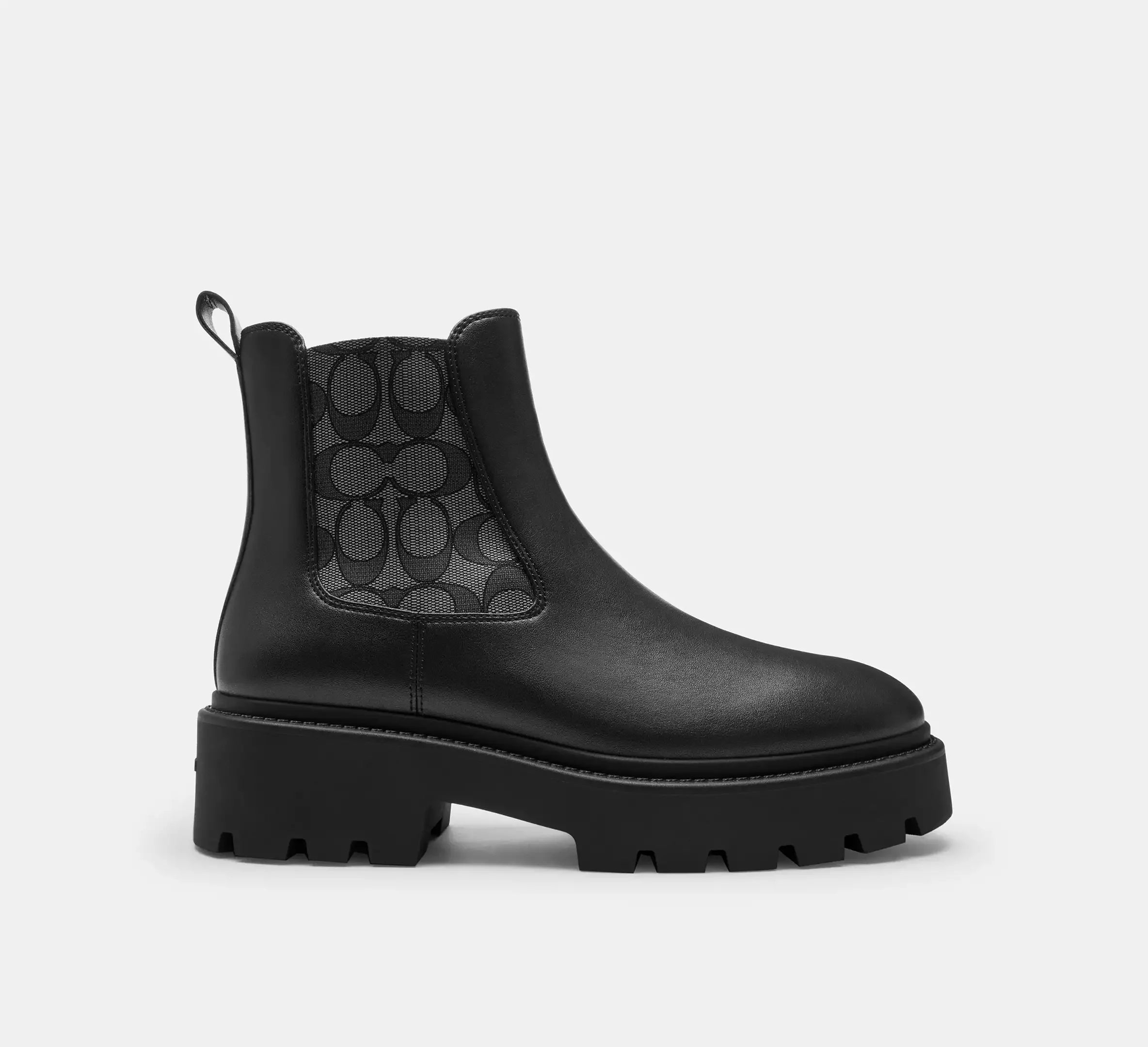 Coach Lucy Chelsea Boot With Signature Polyester – Black - Sneaker Türkiye