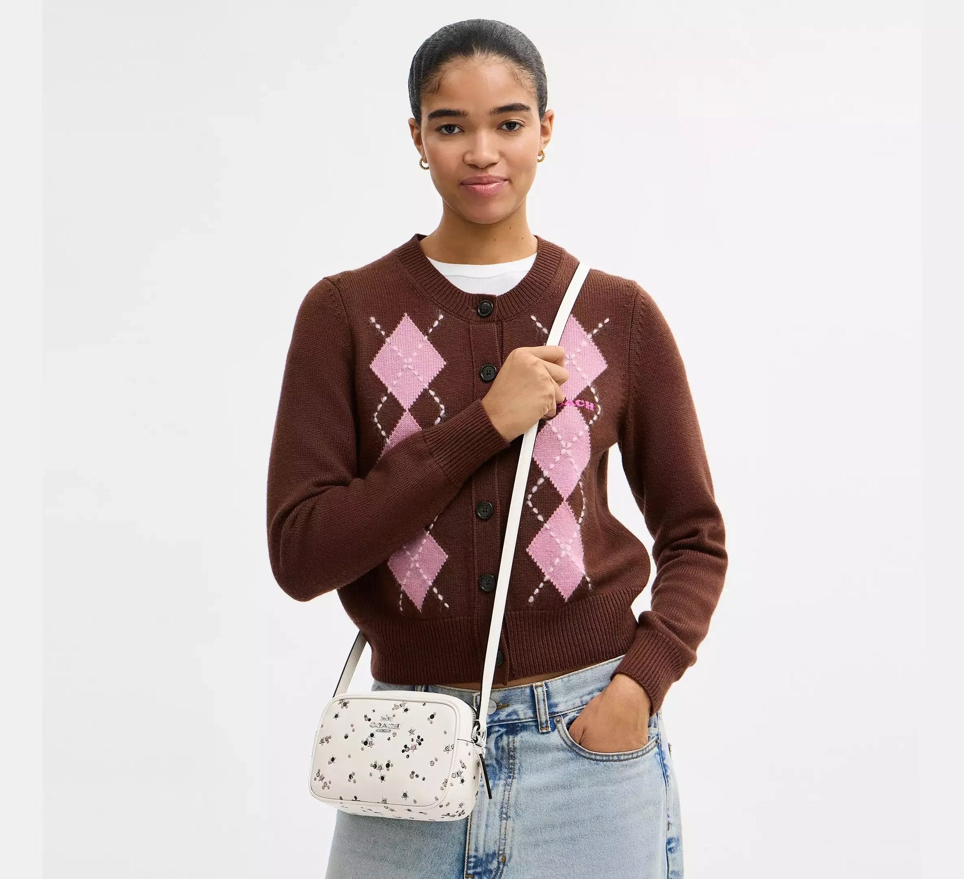 Coach Mini Jamie Camera Bag With Star Print – Silver - Sneaker Türkiye