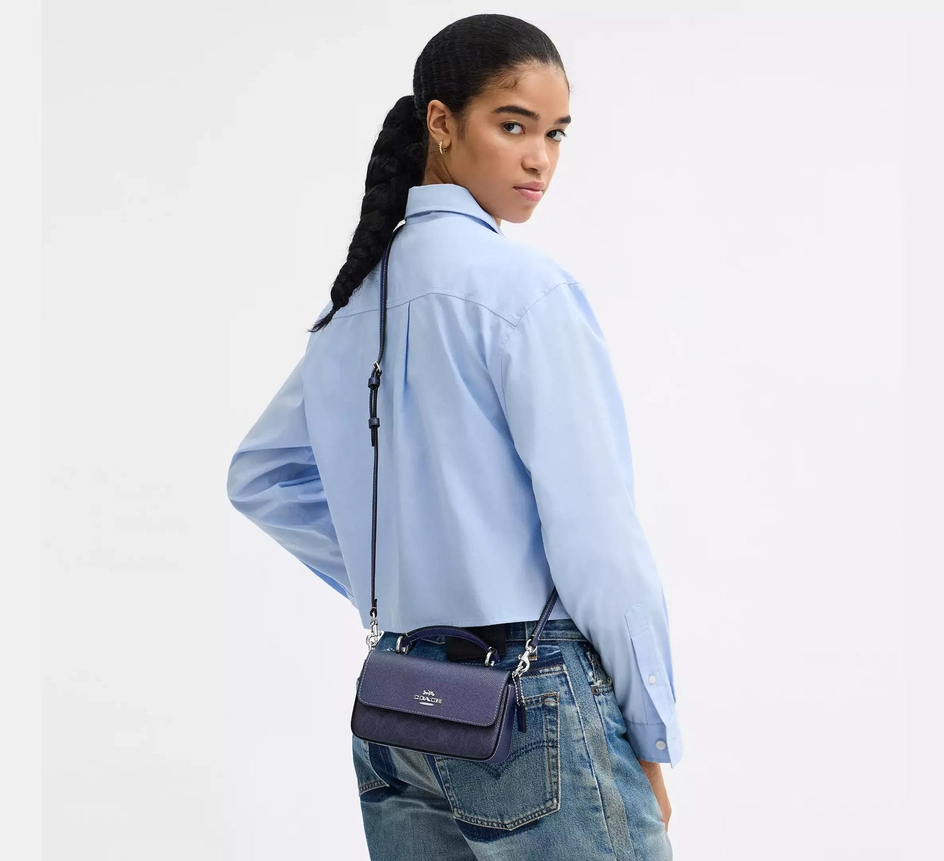Coach Mini Josie Top Handle Bag In Signature – Sv/Blue/Navy - Sneaker Türkiye