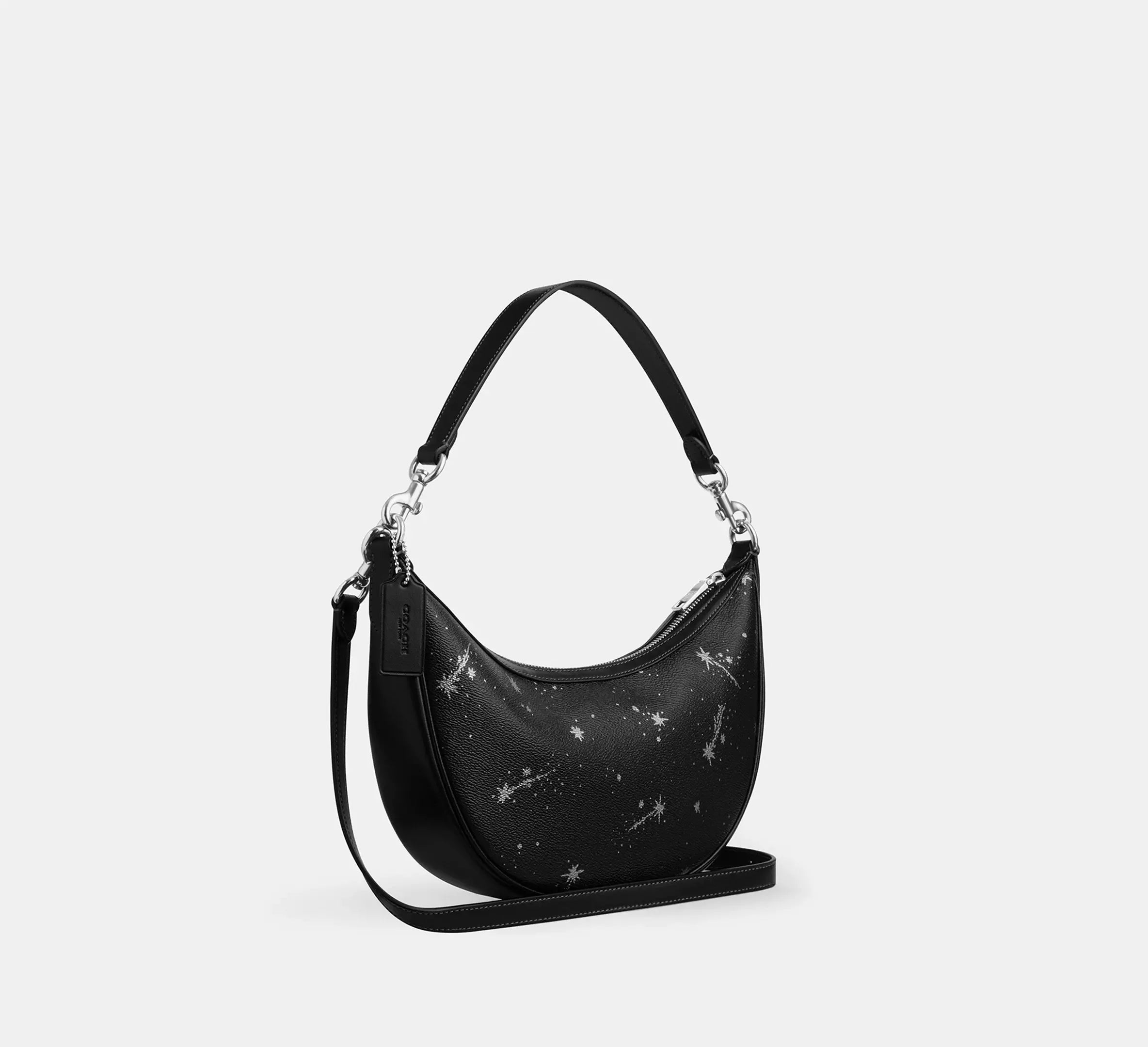 Coach Aria Shoulder Bag With Star Print – Silver/Black Multi - Sneaker Türkiye