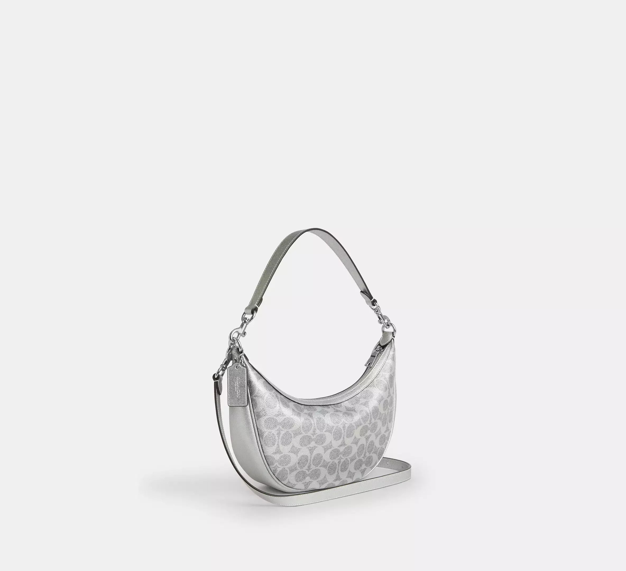 Coach Aria Shoulder Bag In Signature – Sv/Gray/Silver - Sneaker Türkiye