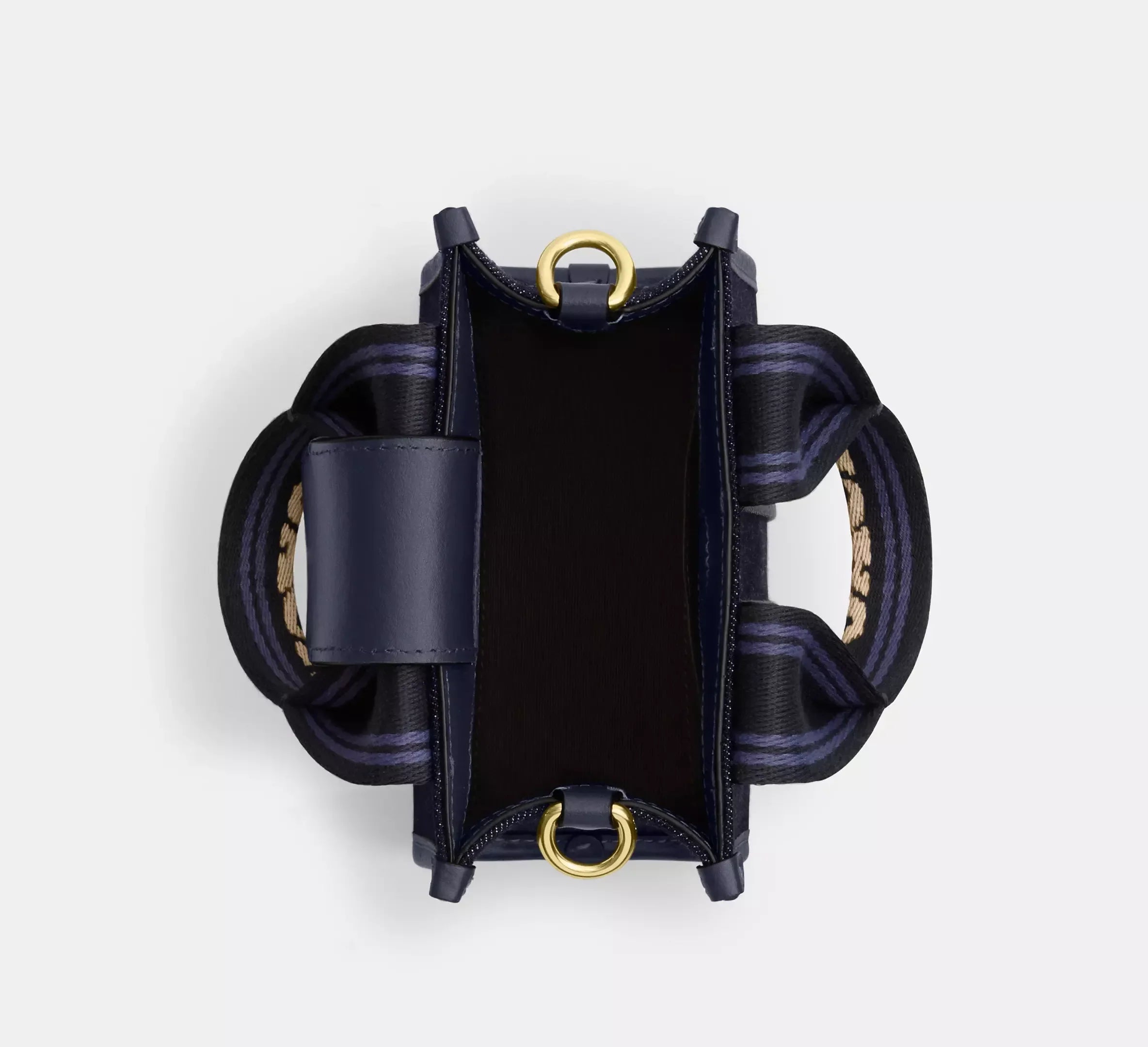 Coach Smith Mini Tote Bag In Regenerative Cotton – Gold/Dark Den Gold Multi - Sneaker Türkiye