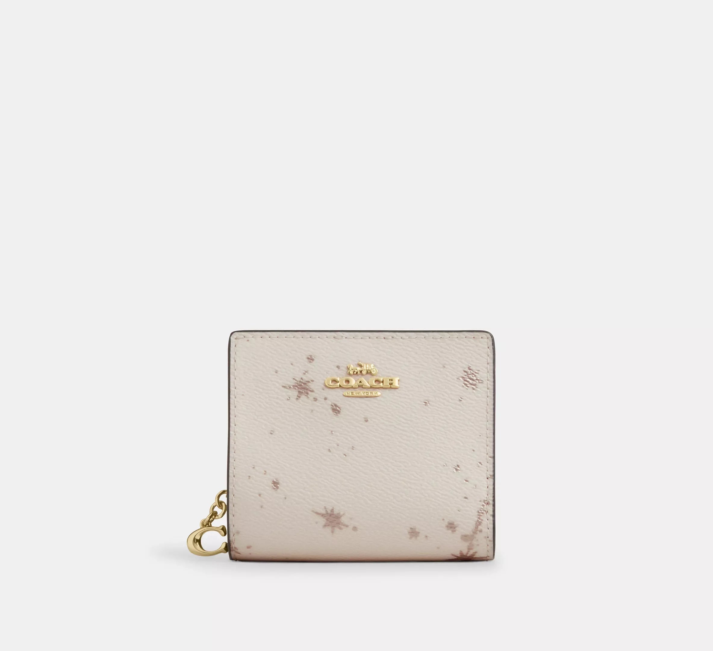 Coach Snap Wallet With Star Print – Gold/Chalk Multi - Sneaker Türkiye