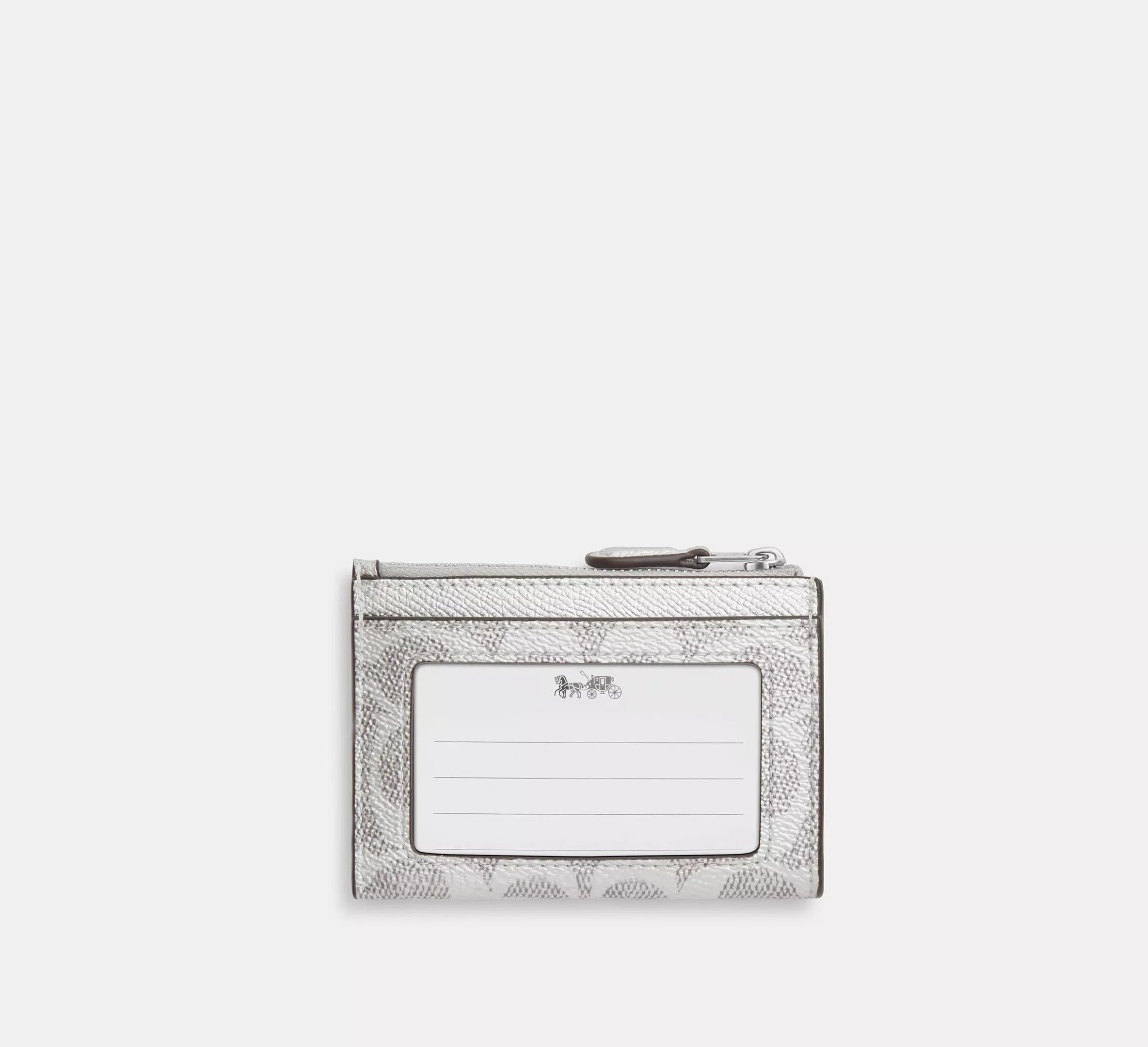Coach Mini Skinny Id Case In Signature – Silver - Sneaker Türkiye