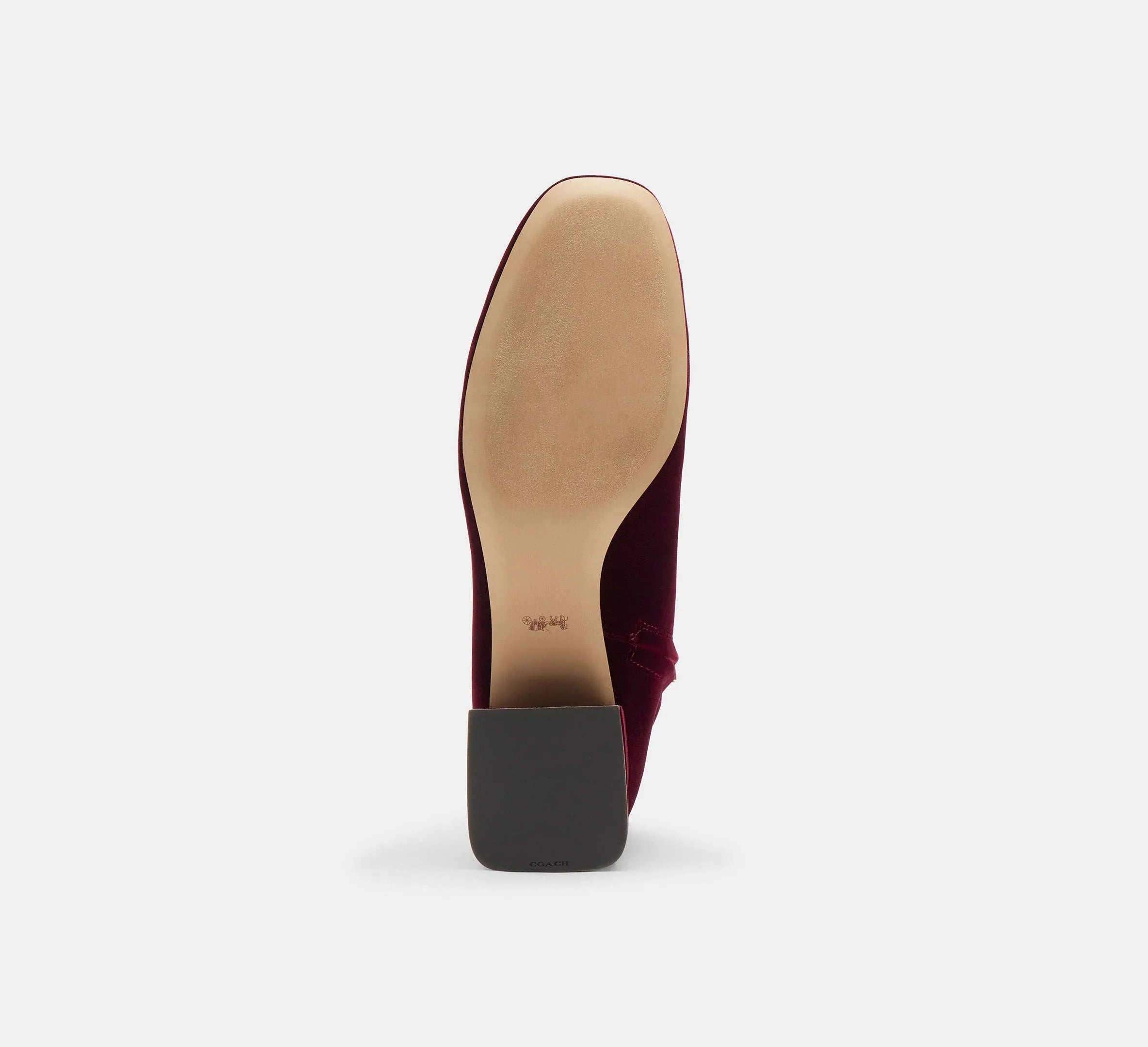 Coach Block Heel Bootie – Burgundy/Merlot - Sneaker Türkiye