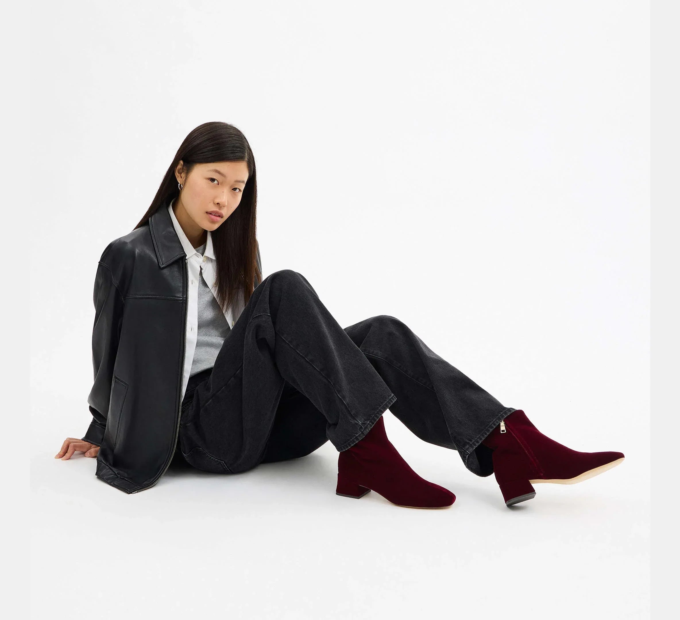 Coach Block Heel Bootie – Burgundy/Merlot - Sneaker Türkiye