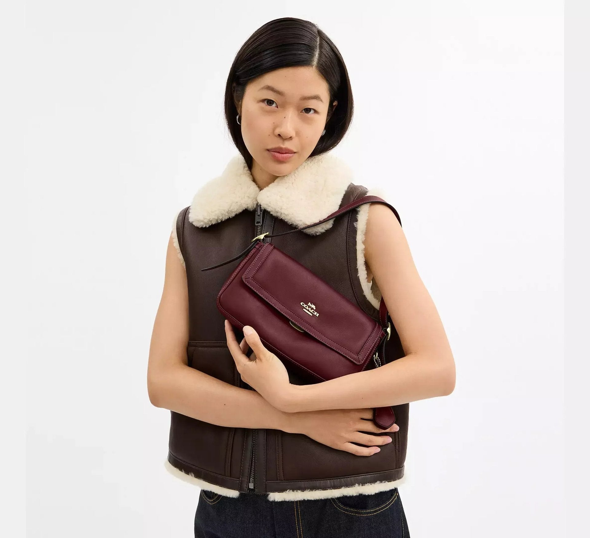 Coach Etta Small Flap Shoulder Bag – Gold - Sneaker Türkiye