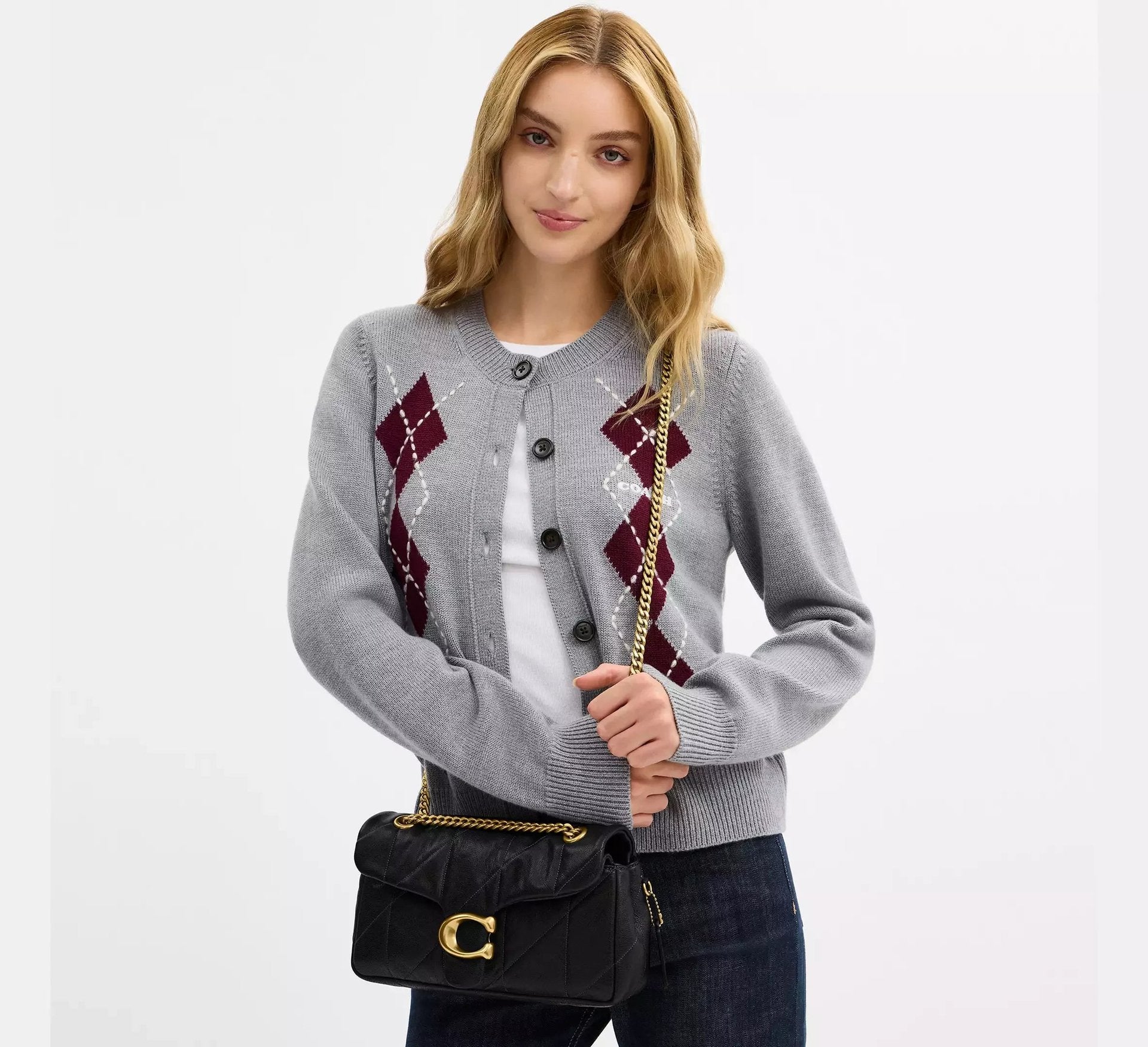 Coach Tabby Shoulder Bag 26 With Quilting – Brass/Black - Sneaker Türkiye