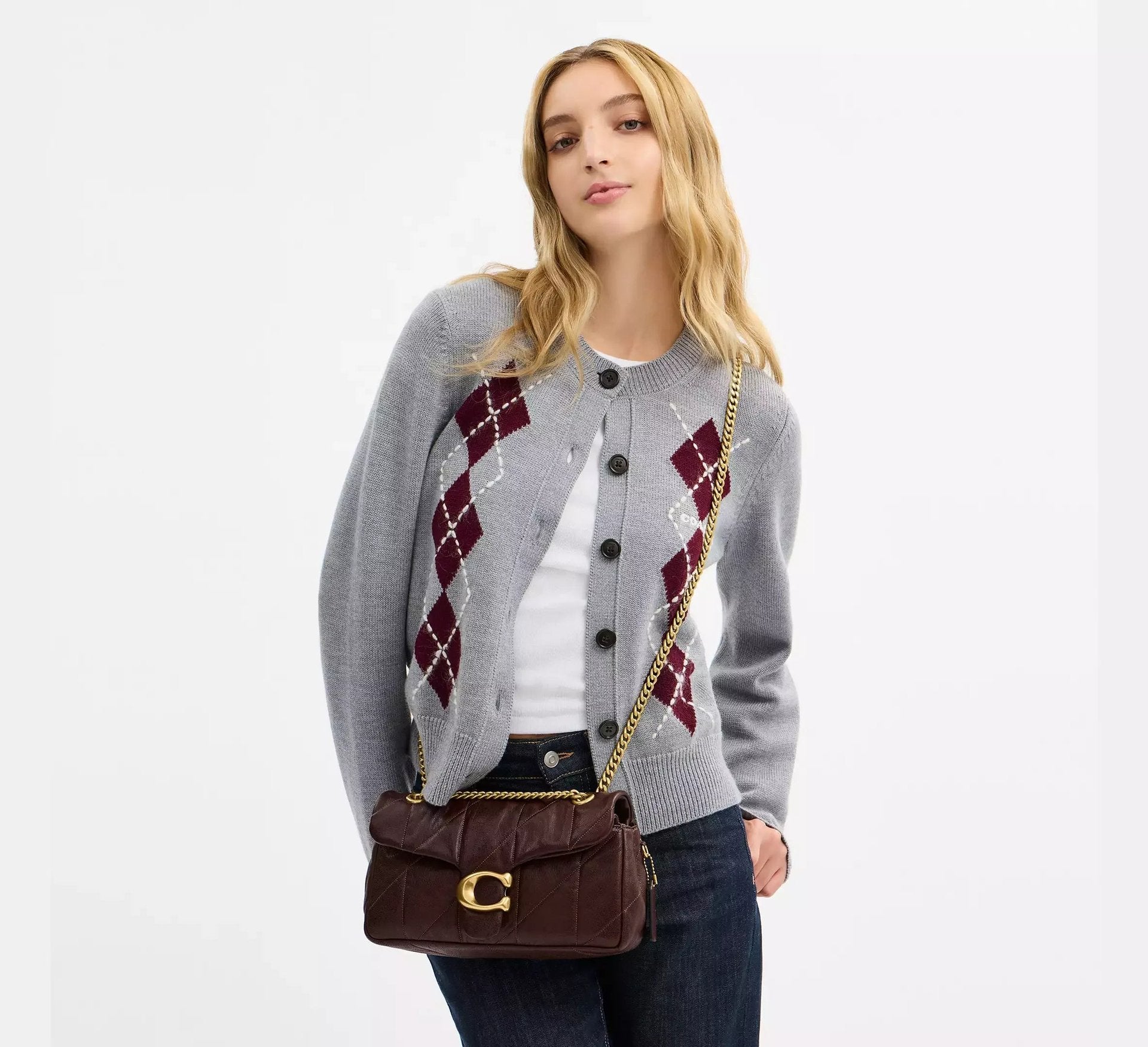 Coach Tabby Shoulder Bag 26 With Quilting – Brass/Maple - Sneaker Türkiye