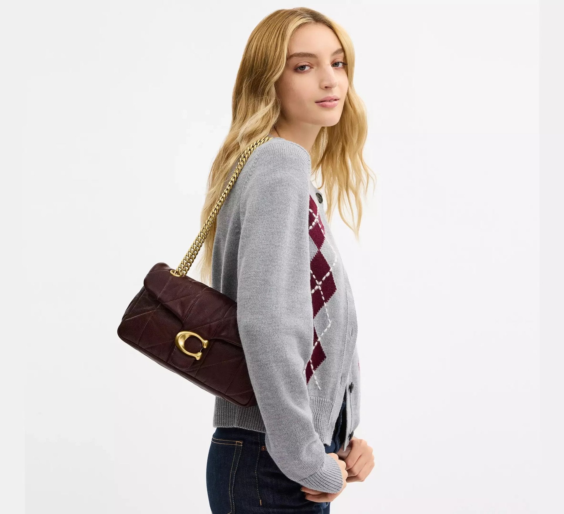 Coach Tabby Shoulder Bag 26 With Quilting – Brass/Maple - Sneaker Türkiye