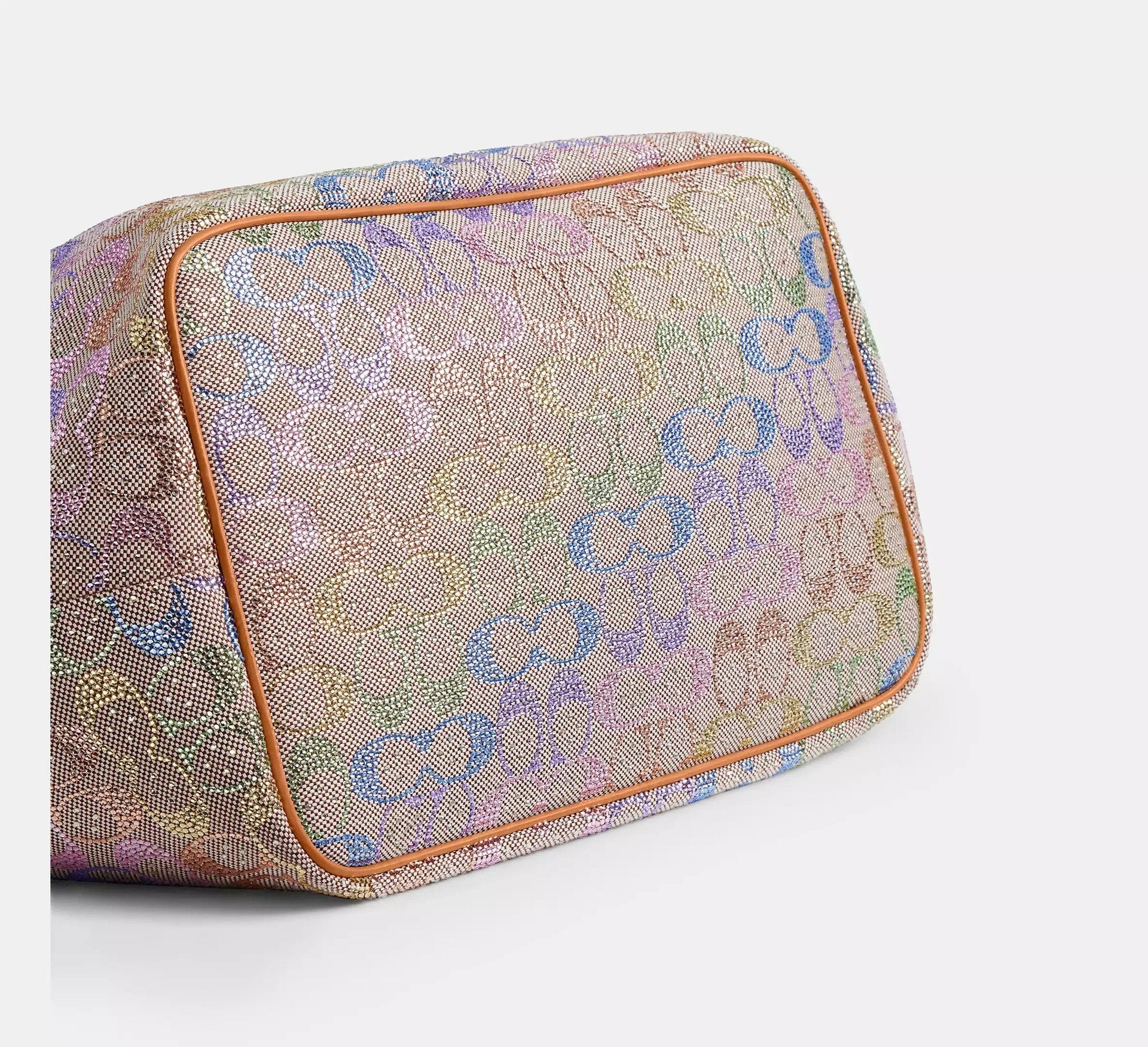 Coach Large Kisslock Frame Bag In Crystal Signature Jacquard SEZON – Brass/Rainbow Multi - Sneaker Türkiye