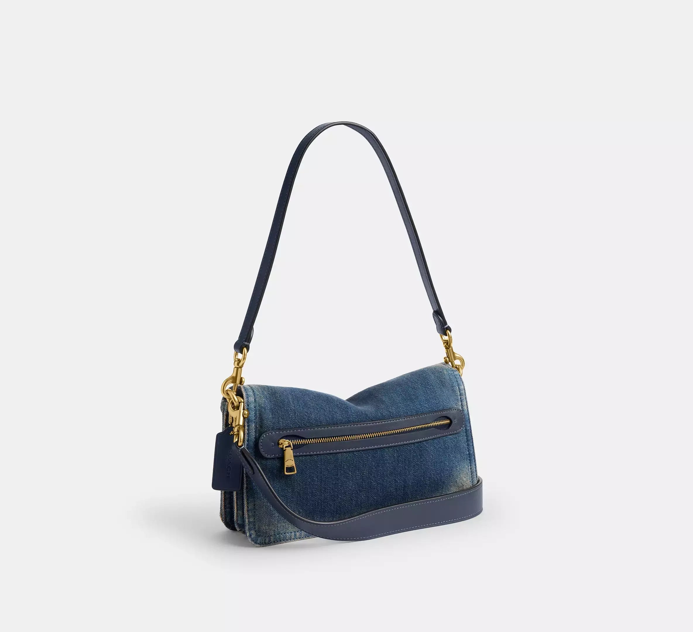 Coach Tabby Shoulder Bag 26 In Regenerative Cotton Denim – Denim/Brass/Dark Indigo - Sneaker Türkiye