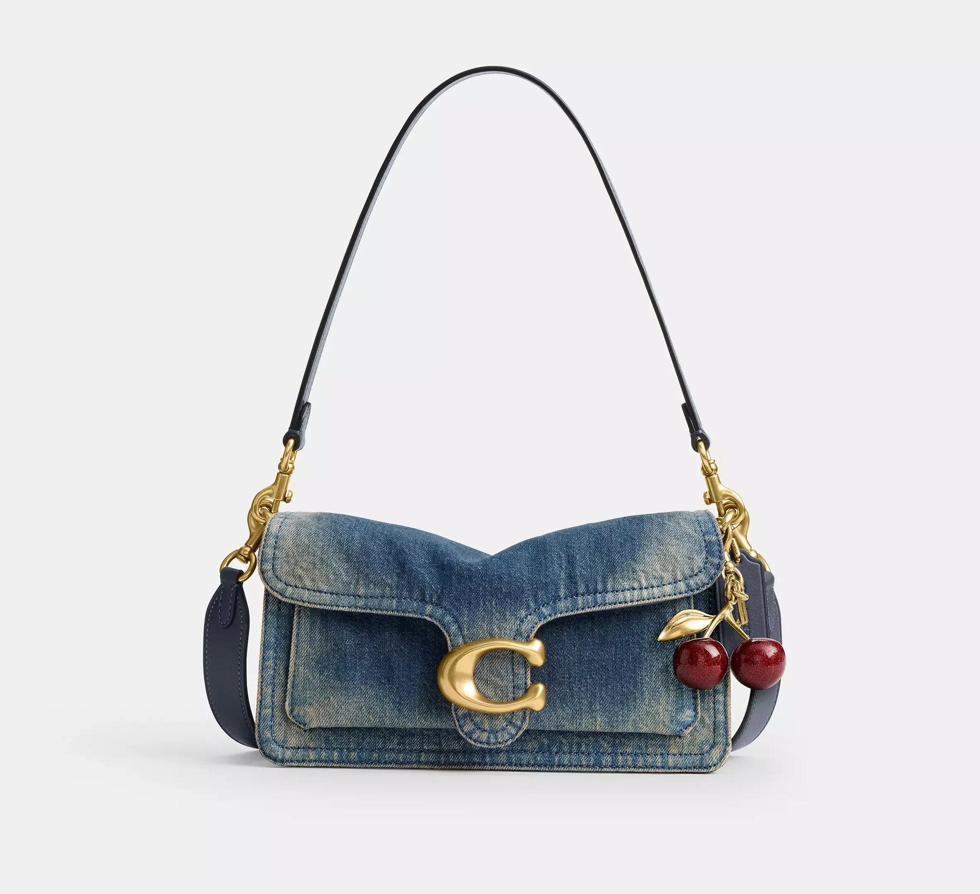 Coach Tabby Shoulder Bag 26 In Regenerative Cotton Denim – Denim/Brass/Dark Indigo - Sneaker Türkiye