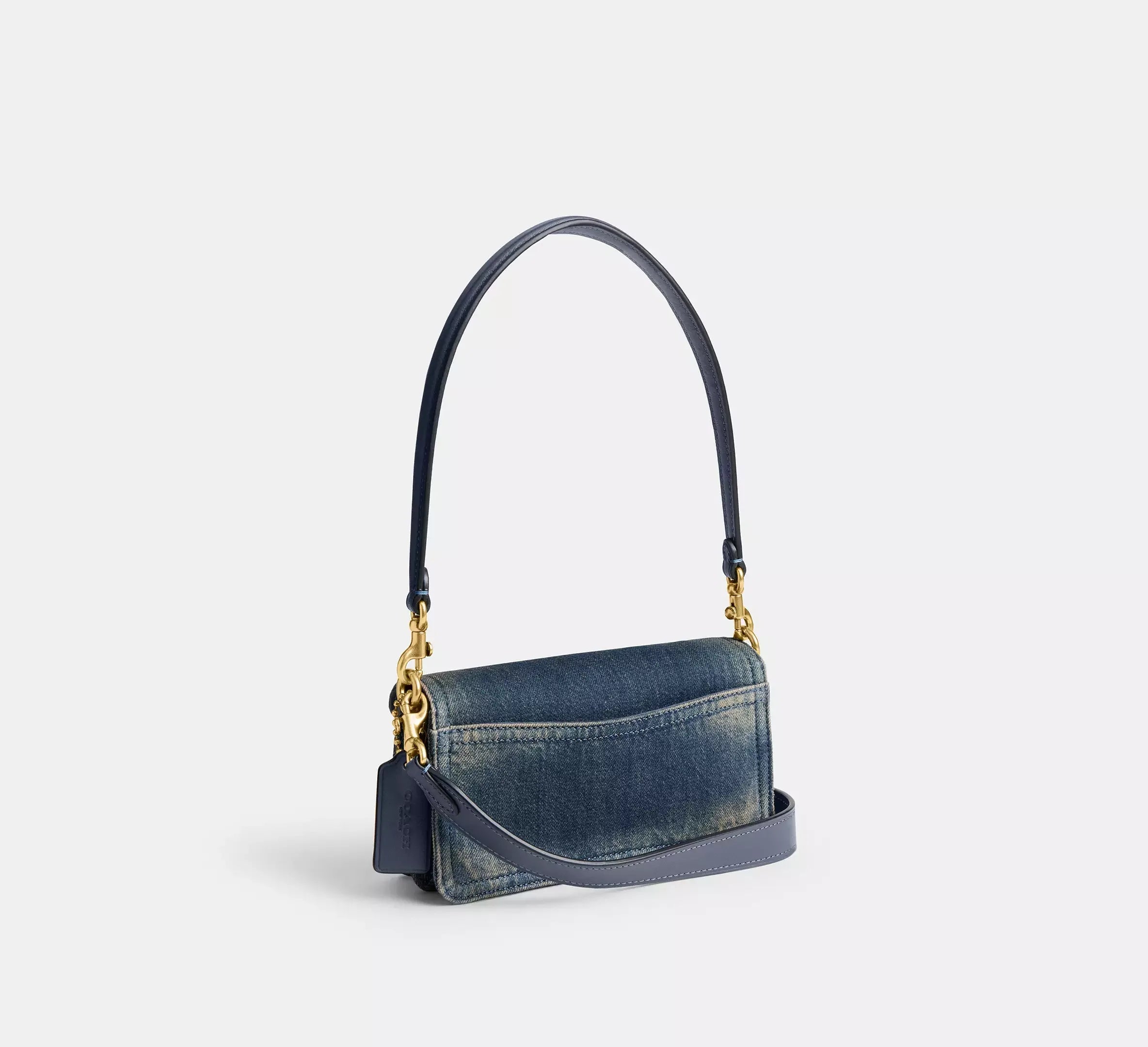 Coach Tabby Shoulder Bag 20 In Regenerative Cotton Denim – Denim/Brass/Dark Indigo - Sneaker Türkiye