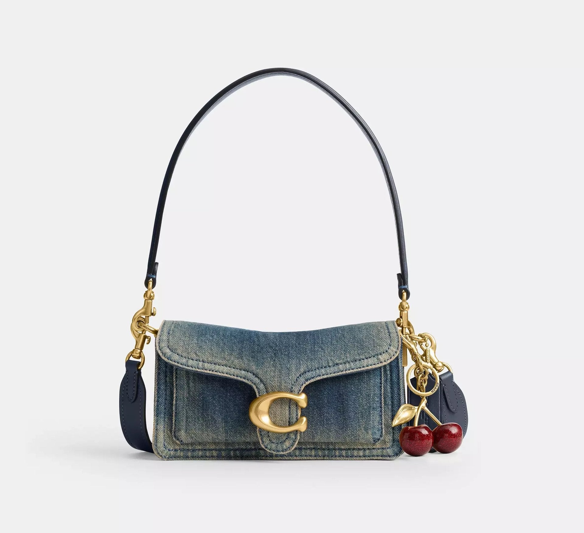 Coach Tabby Shoulder Bag 20 In Regenerative Cotton Denim – Denim/Brass/Dark Indigo - Sneaker Türkiye
