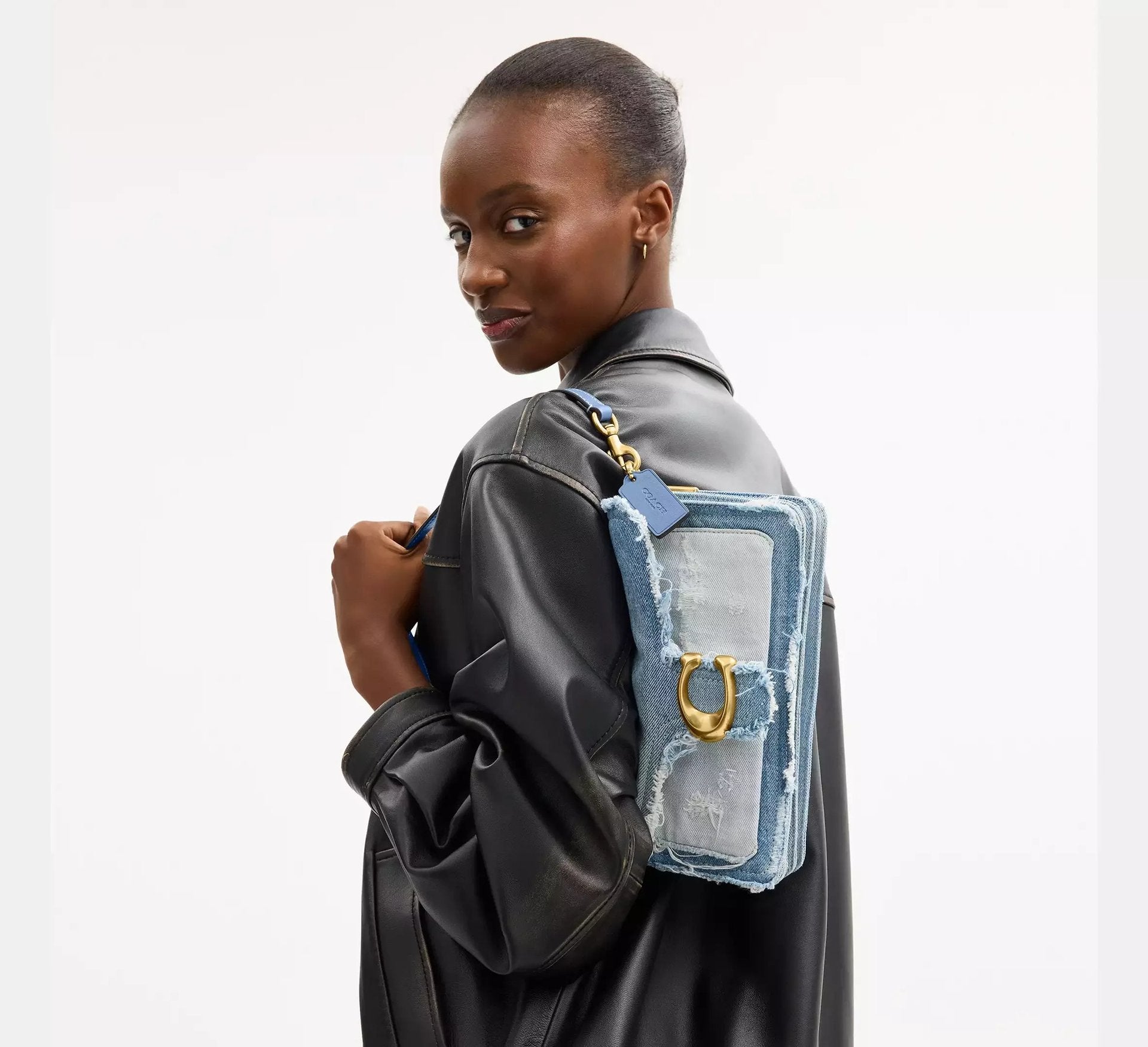 Coach Tabby Shoulder Bag 26 With Repurposed Denim Patchwork – Denim/Brass/Denim - Sneaker Türkiye