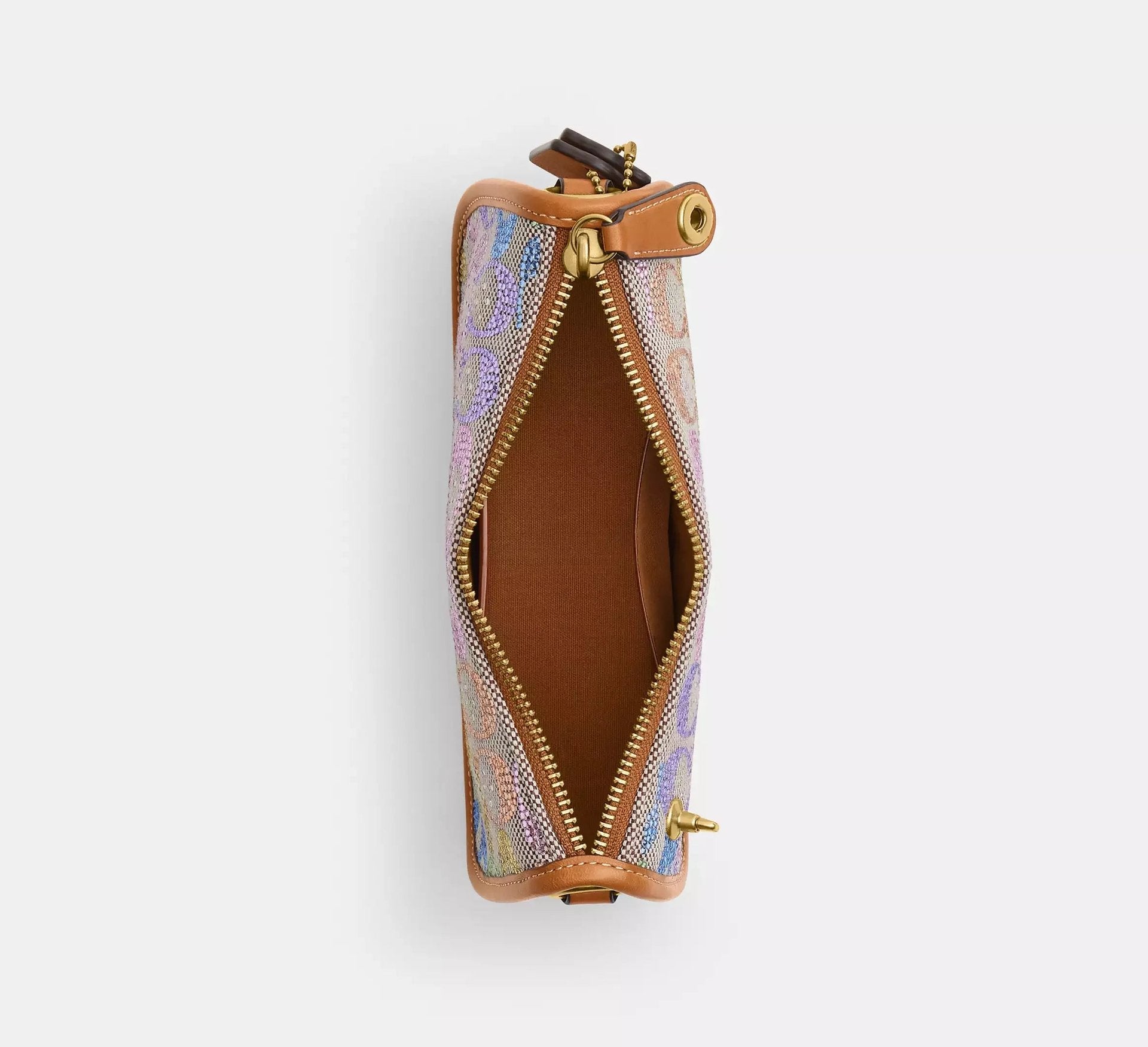 Coach Swinger Bag 20 With Chain In Crystal Signature Jacquard SEZON – Brass/Rainbow Multi - Sneaker Türkiye