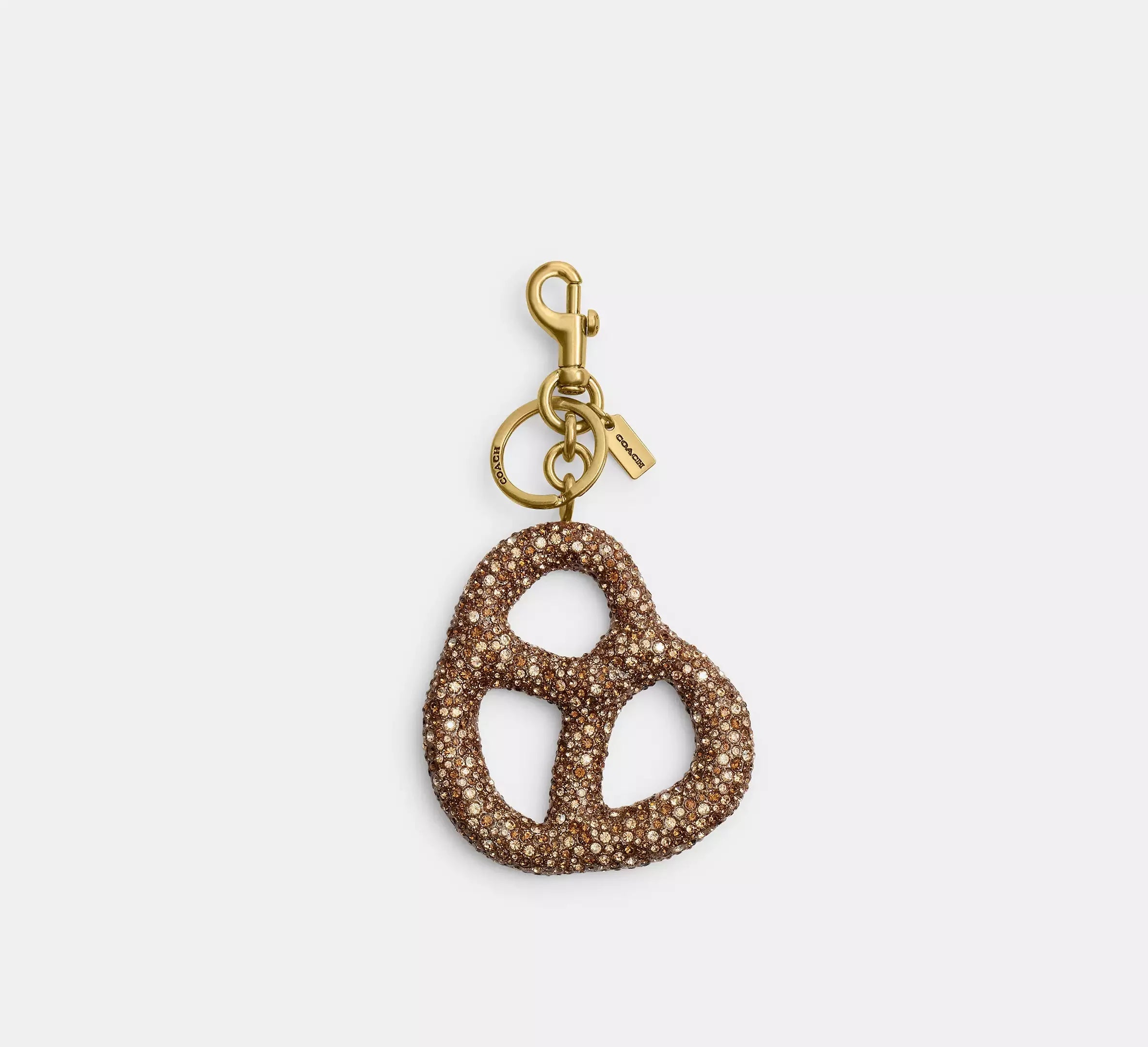 Coach Crystal Pretzel Bag Charm – Brass/Brown - Sneaker Türkiye