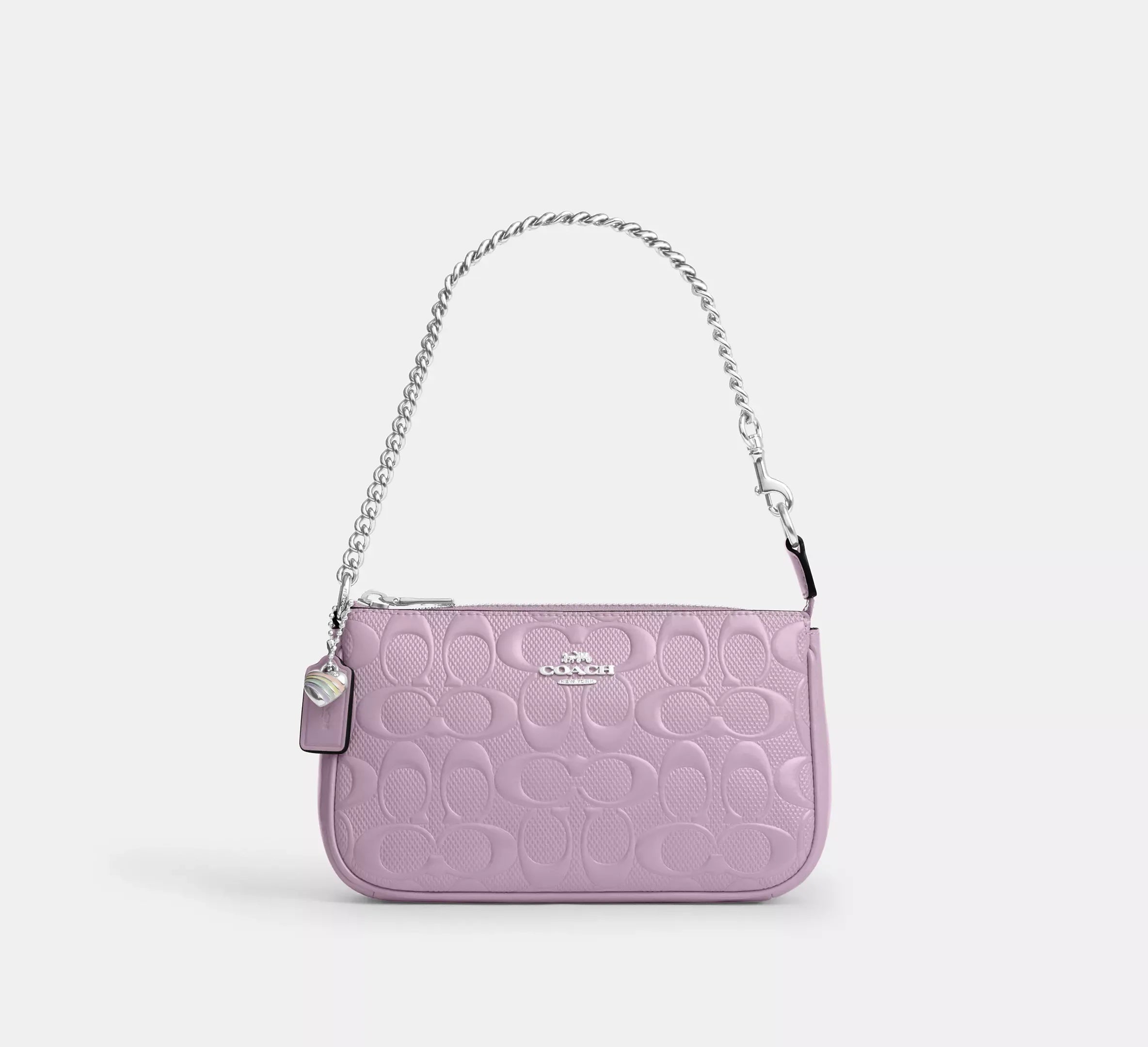 Coach Nolita 19 In Signature Leather With Heart Charm – Silver - Sneaker Türkiye