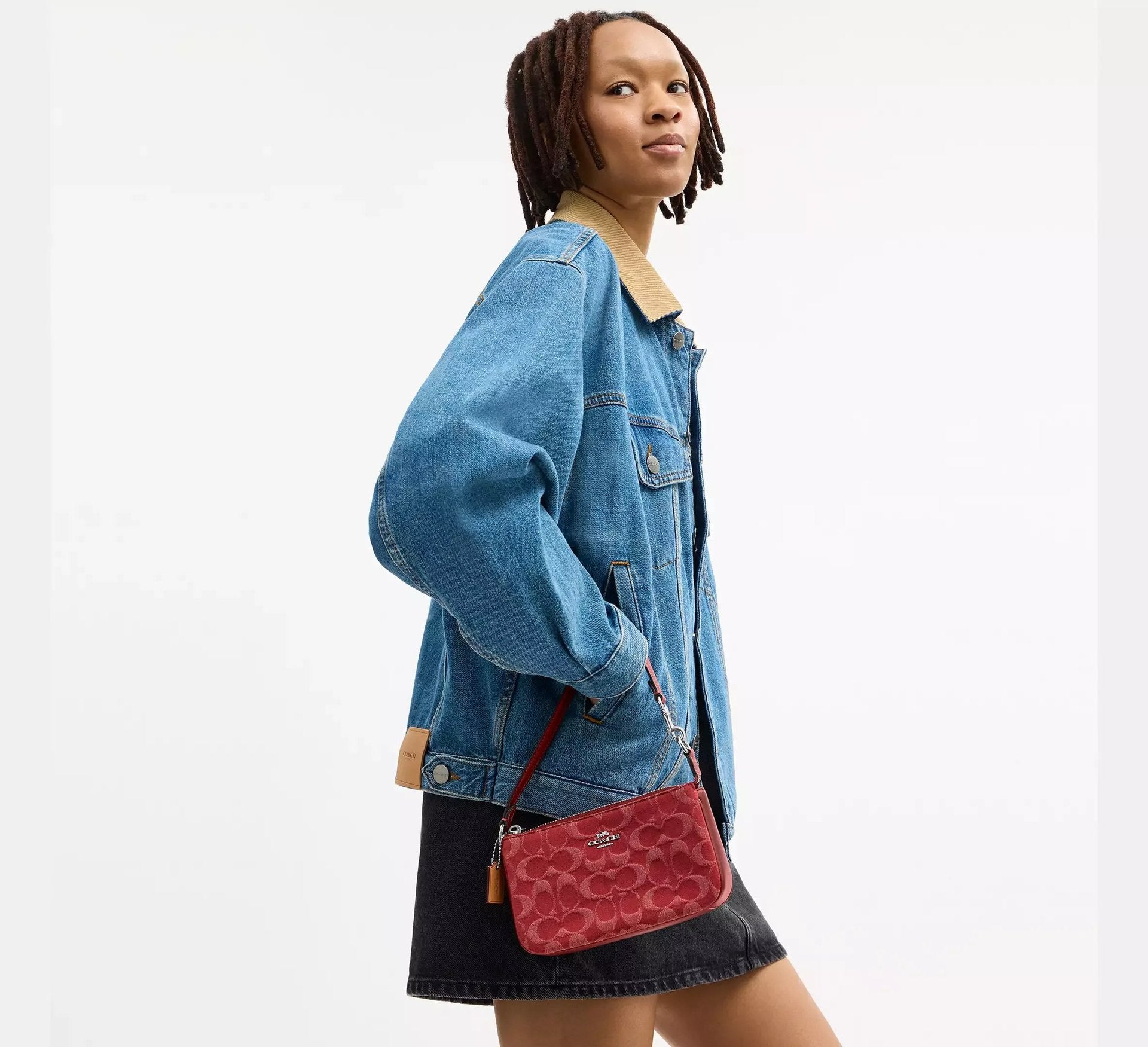 Coach Nolita 19 In Signature Denim – True Red - Sneaker Türkiye