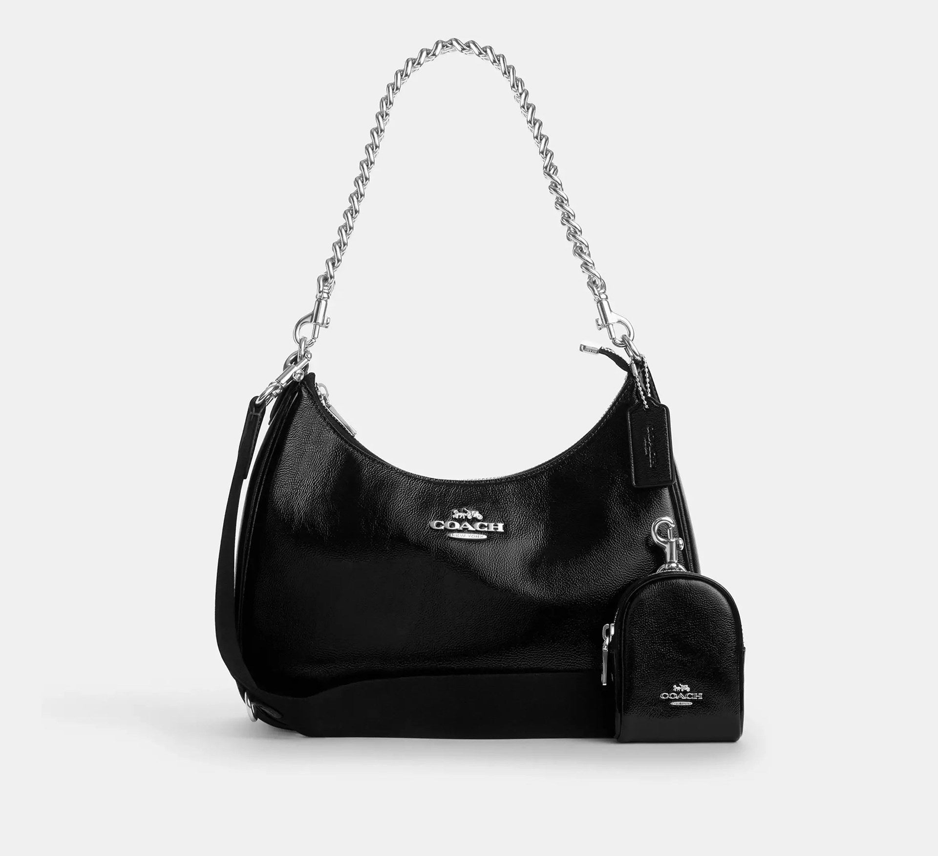 Coach Teri Hobo Bag With Pouch – Silver - Sneaker Türkiye