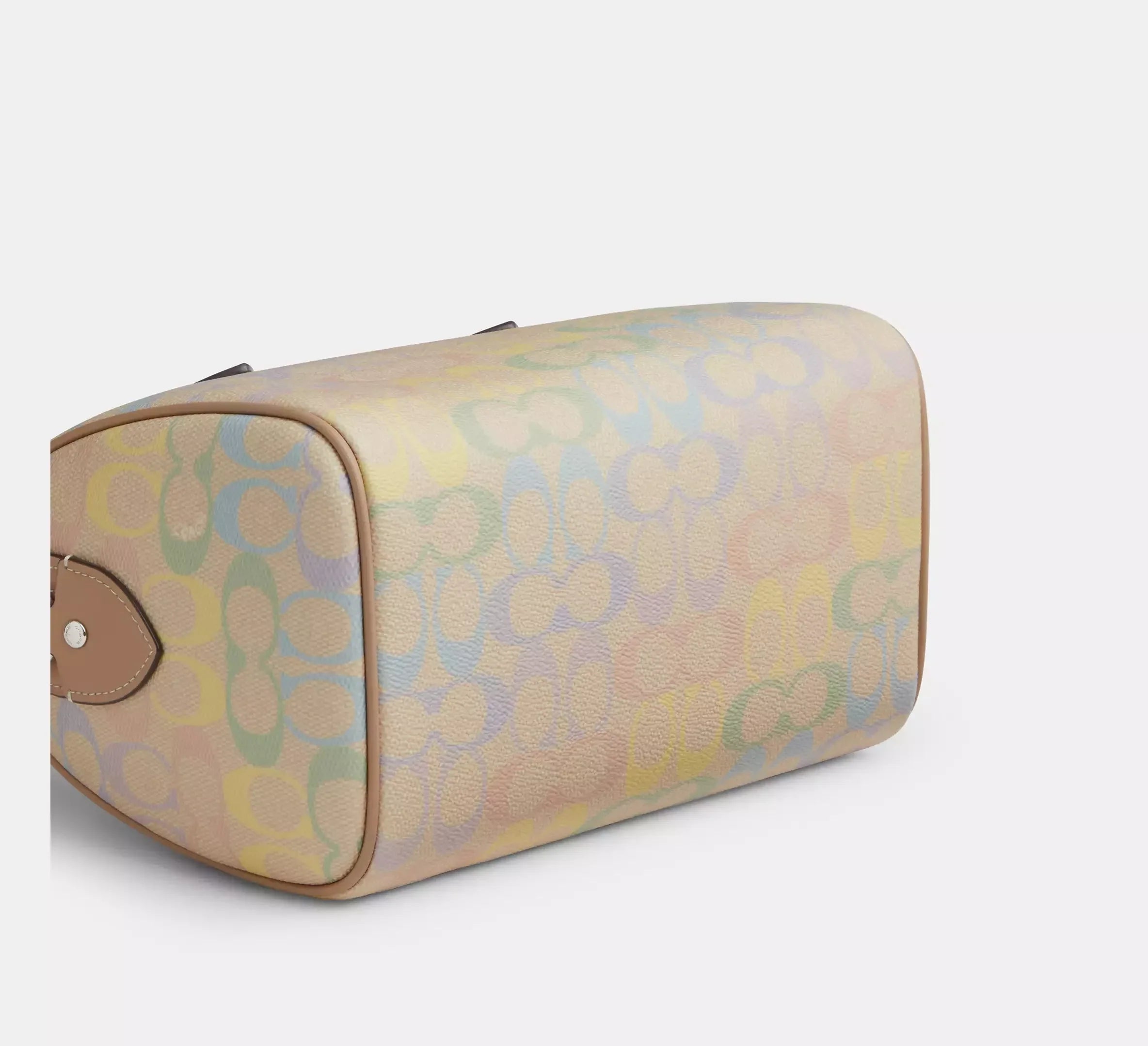 Coach Rowan Satchel Bag In Rainbow Signature – Silver/Sand Multi - Sneaker Türkiye