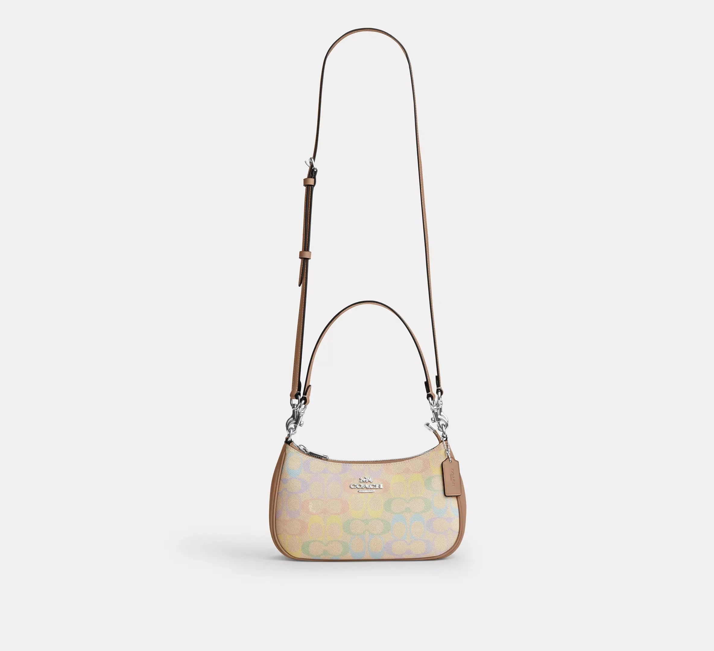 Coach Teri Shoulder Bag In Rainbow Signature – Silver - Sneaker Türkiye