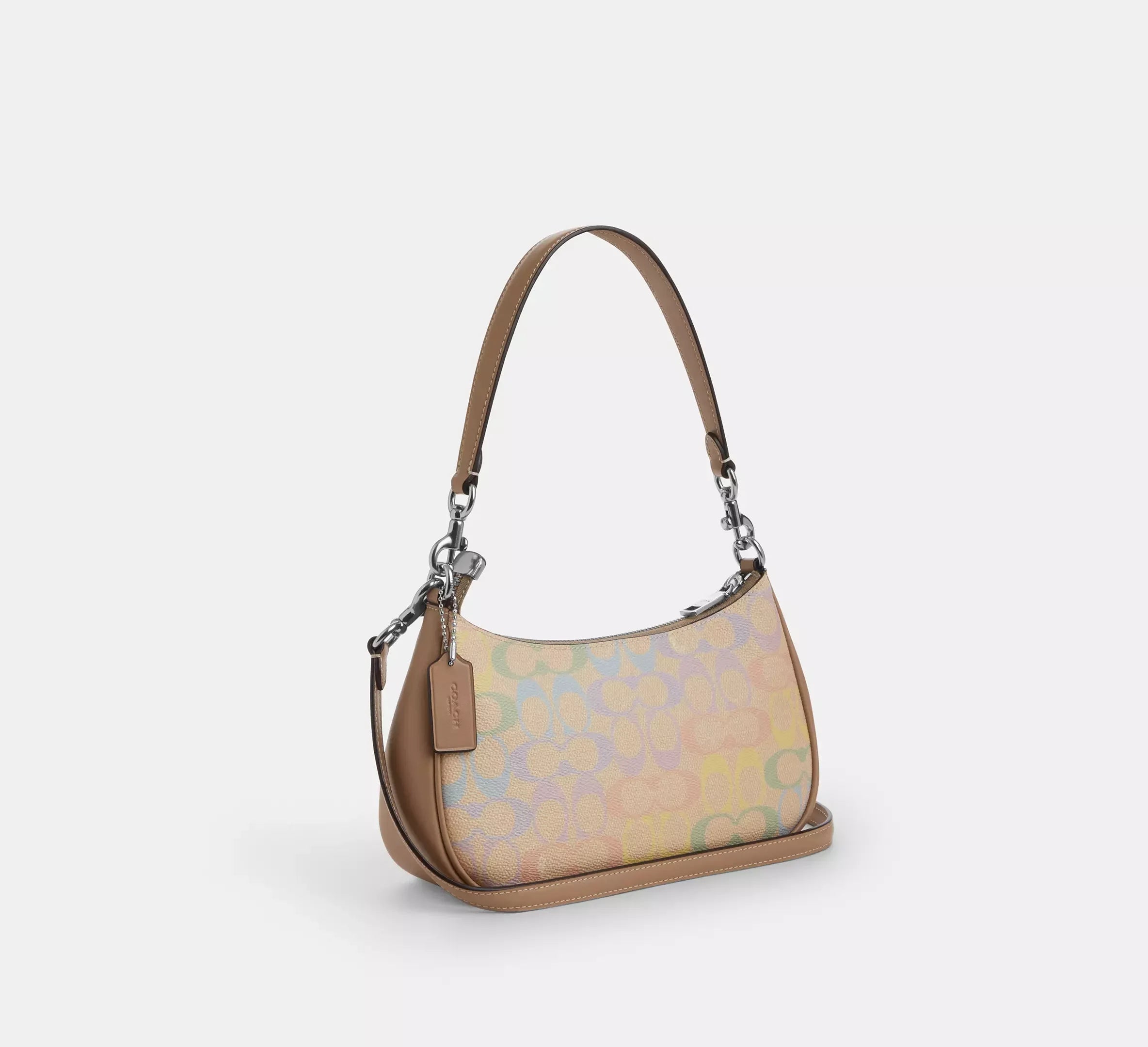 Coach Teri Shoulder Bag In Rainbow Signature – Silver - Sneaker Türkiye