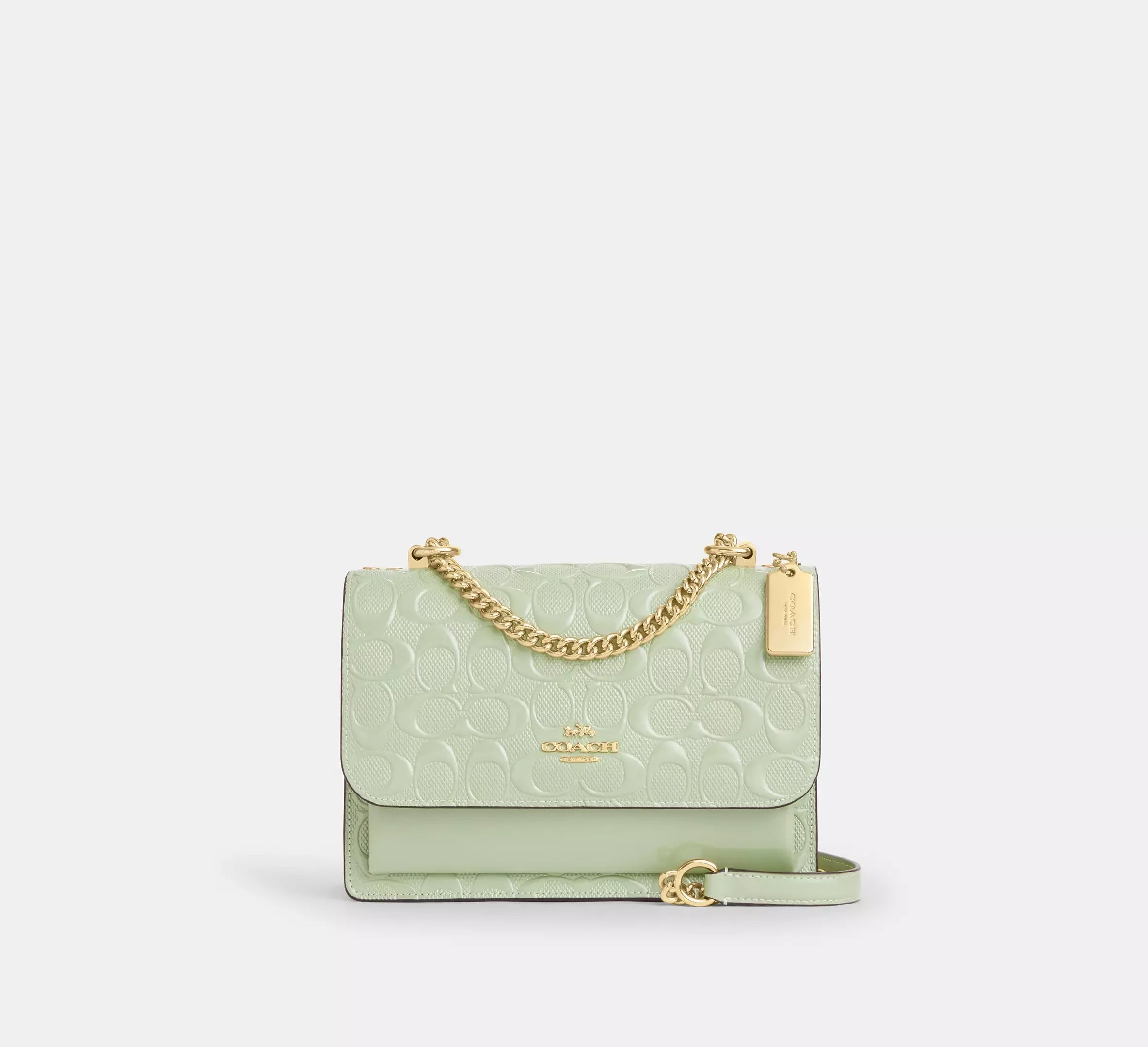 Coach Klare Crossbody Bag In Signature Leather – Gold/Pale Green - Sneaker Türkiye