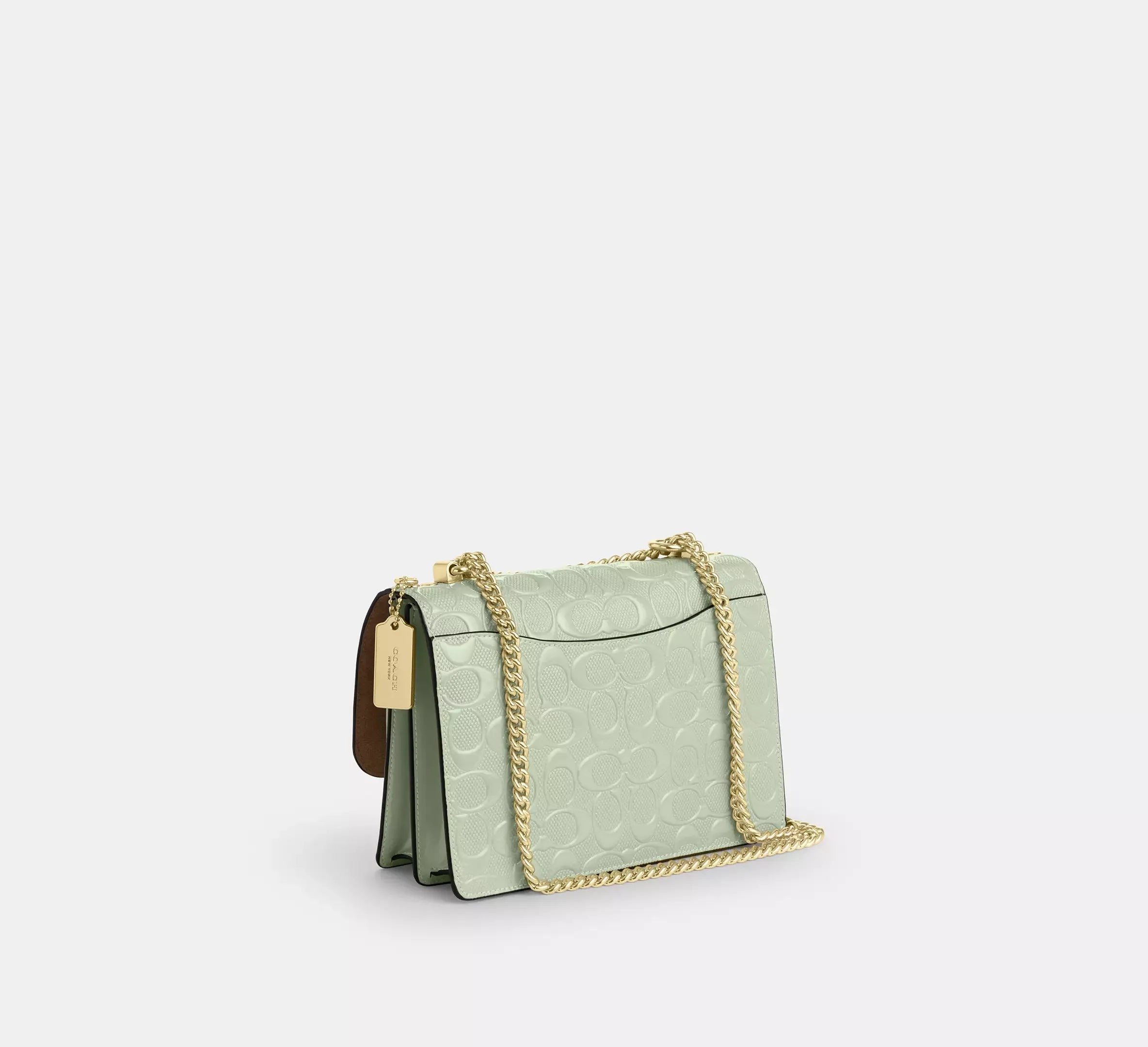 Coach Klare Crossbody Bag In Signature Leather – Gold/Pale Green - Sneaker Türkiye