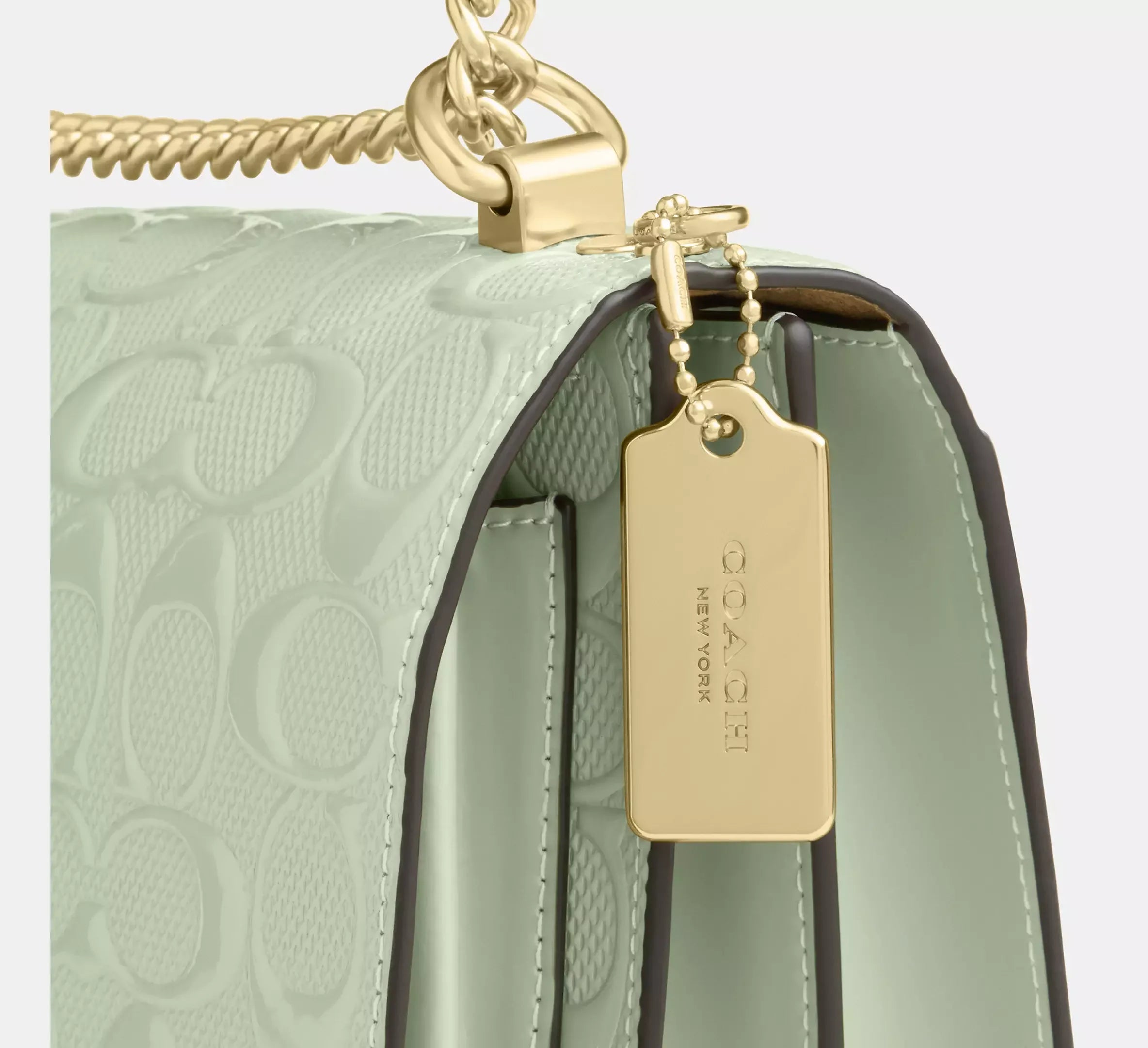 Coach Klare Crossbody Bag In Signature Leather – Gold/Pale Green - Sneaker Türkiye
