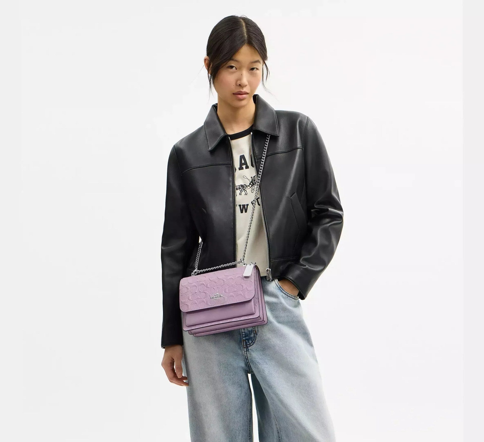 Coach Klare Crossbody Bag In Signature Leather – Silver - Sneaker Türkiye