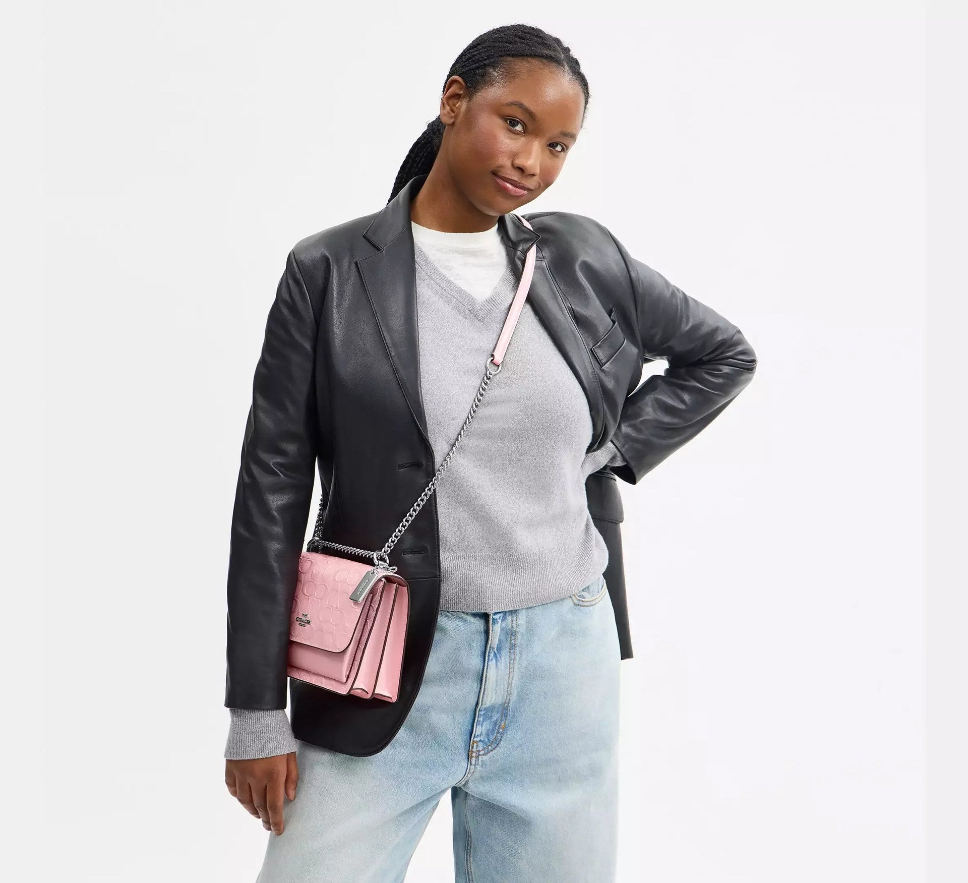 Coach Klare Crossbody Bag In Signature Leather – Silver - Sneaker Türkiye