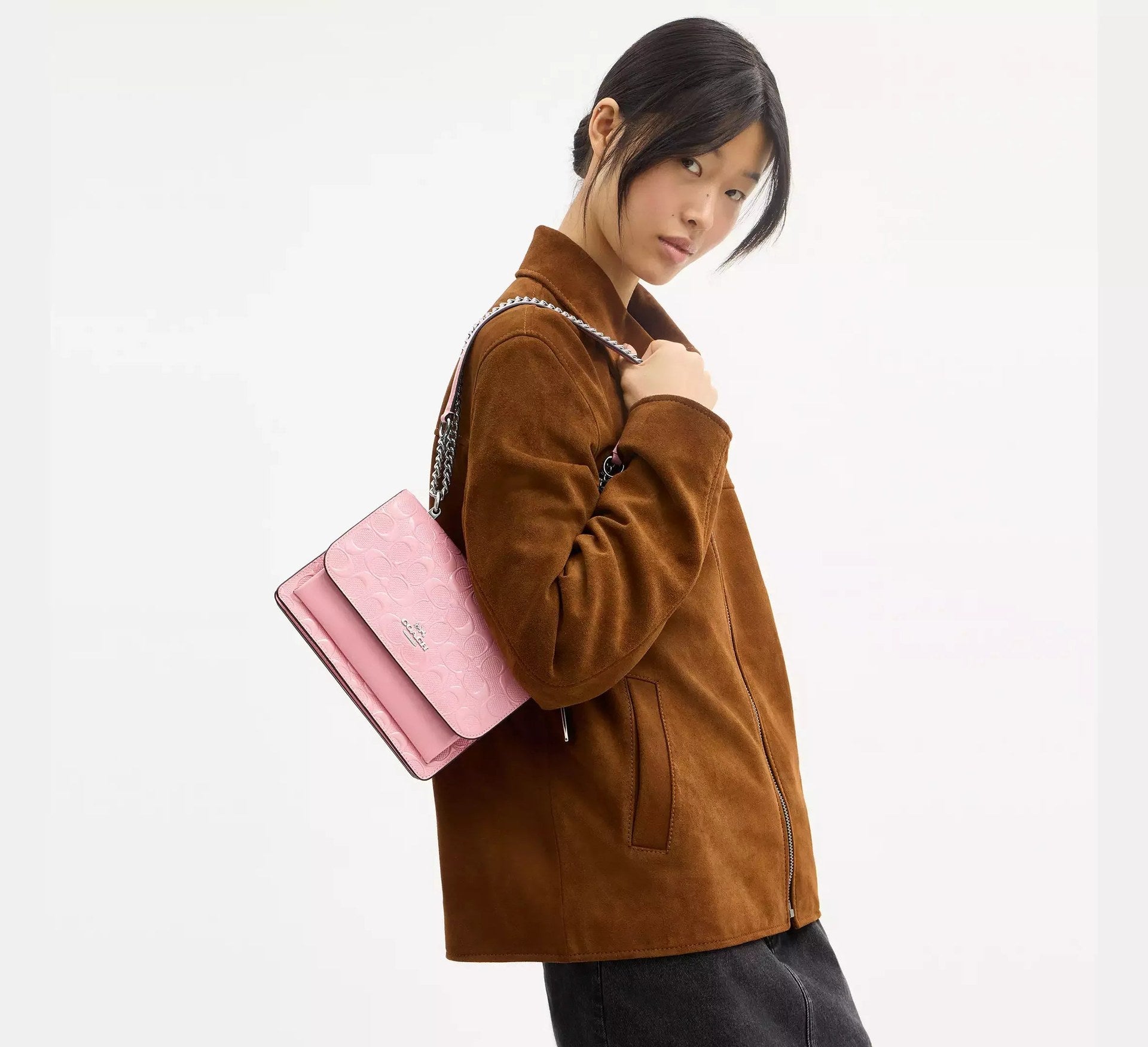 Coach Klare Crossbody Bag In Signature Leather – Silver - Sneaker Türkiye
