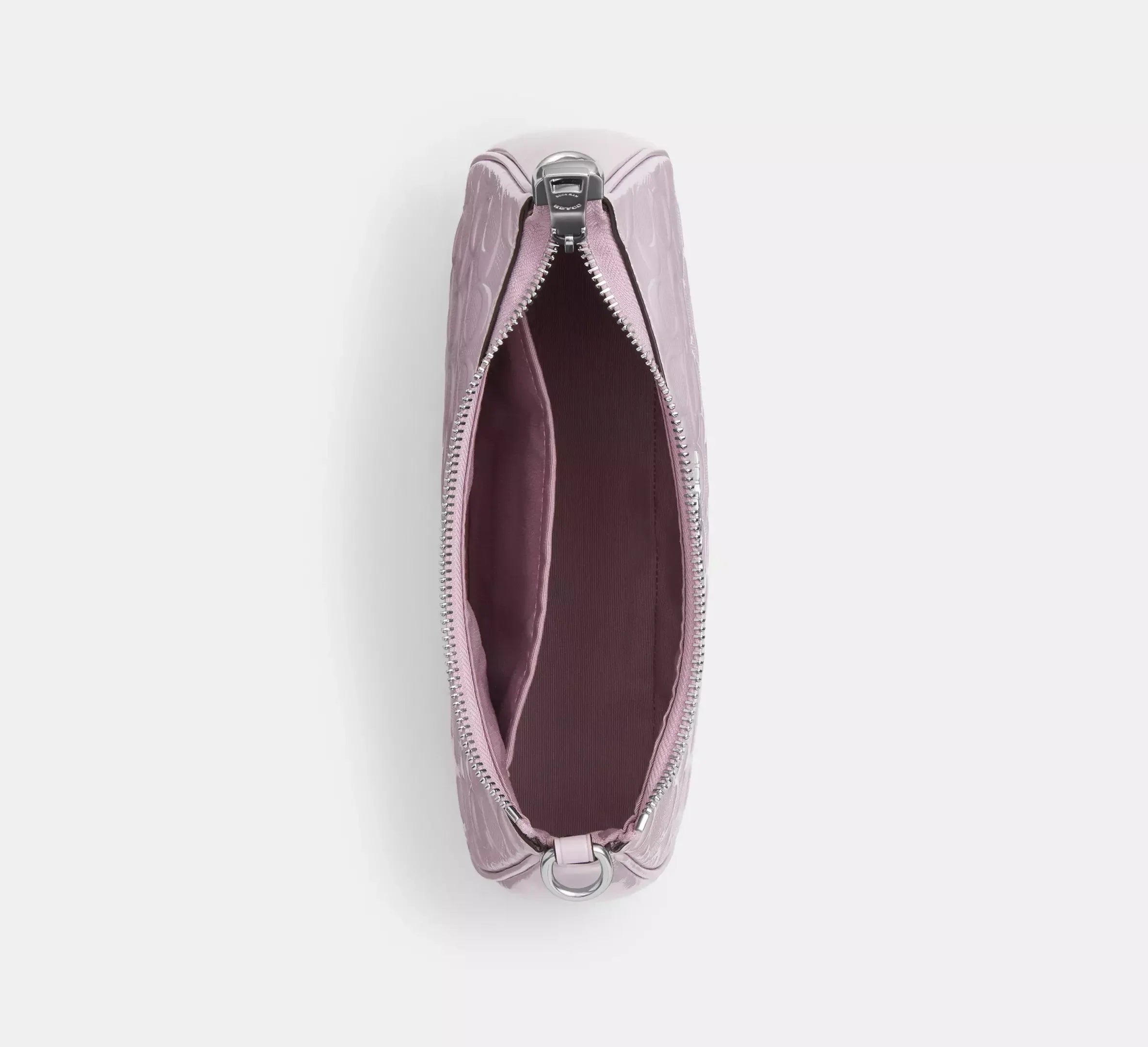 Coach Teri Shoulder Bag In Signature Leather With Heart Charm – Silver/Light Violet - Sneaker Türkiye